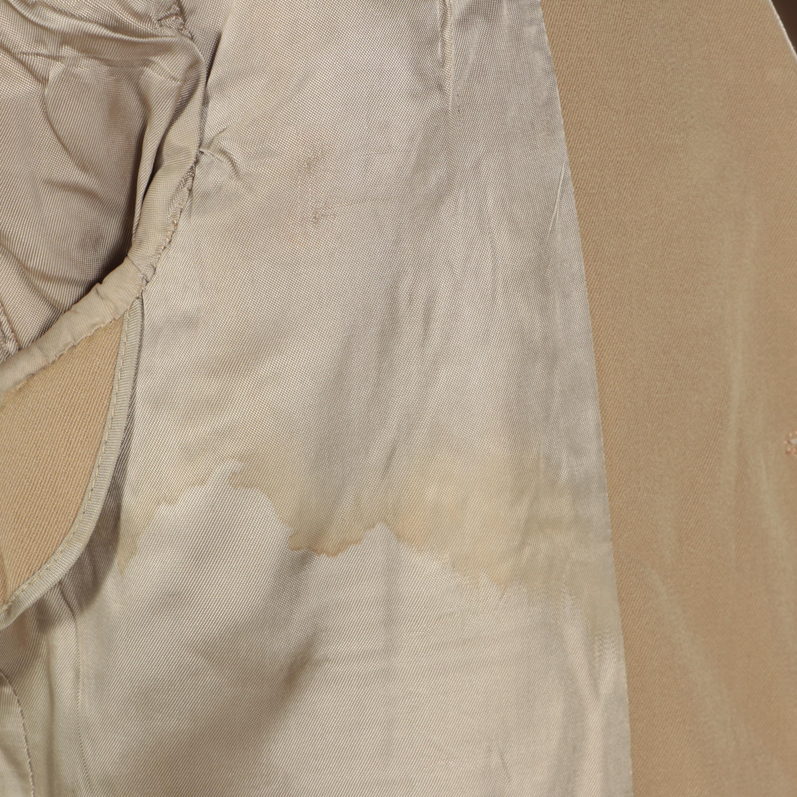 WWII Era U.S. Navy Service Dress Khaki Uniform Jacket with Rank Insignia