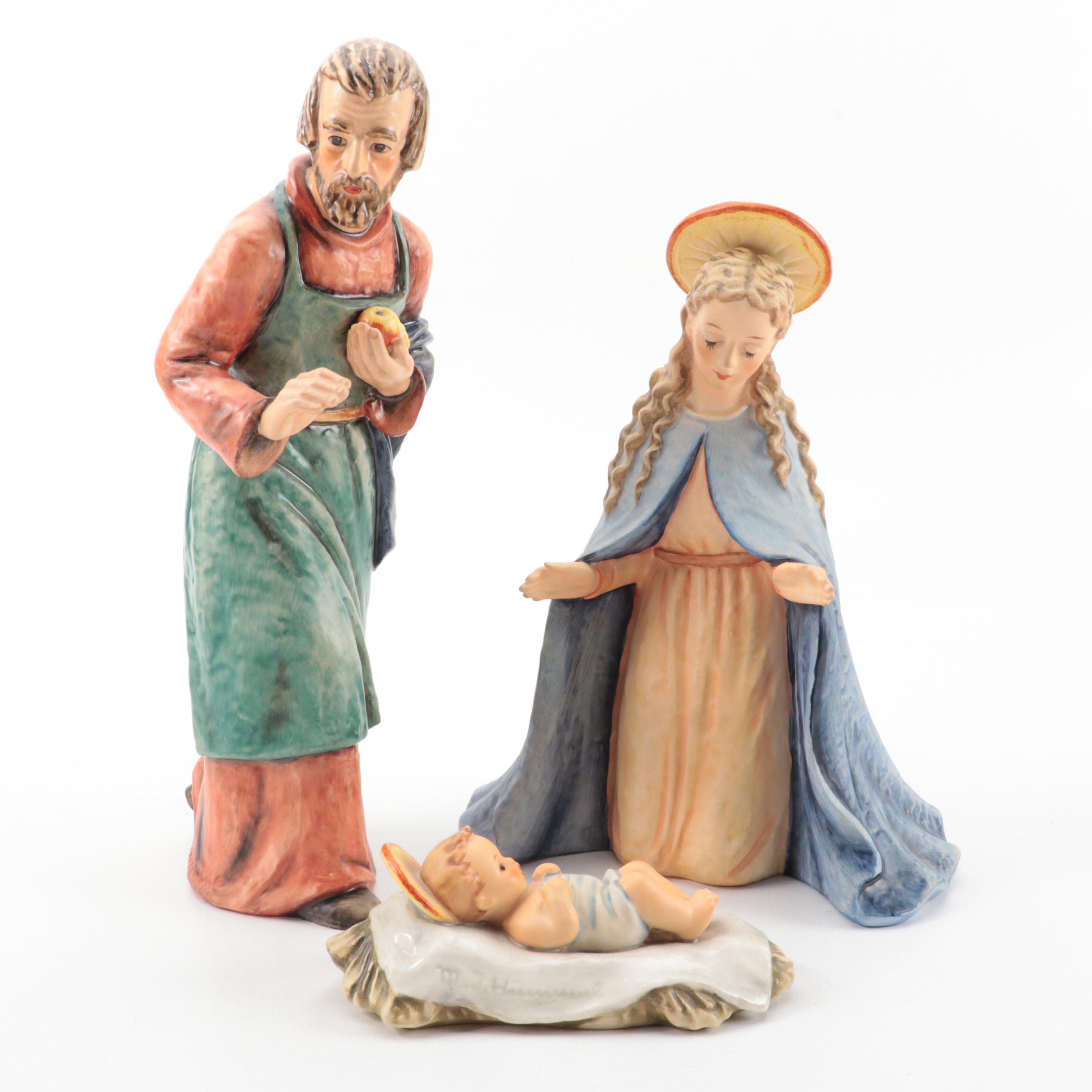 Goebel Porcelain Nativity Figurines, Mid-20th Century