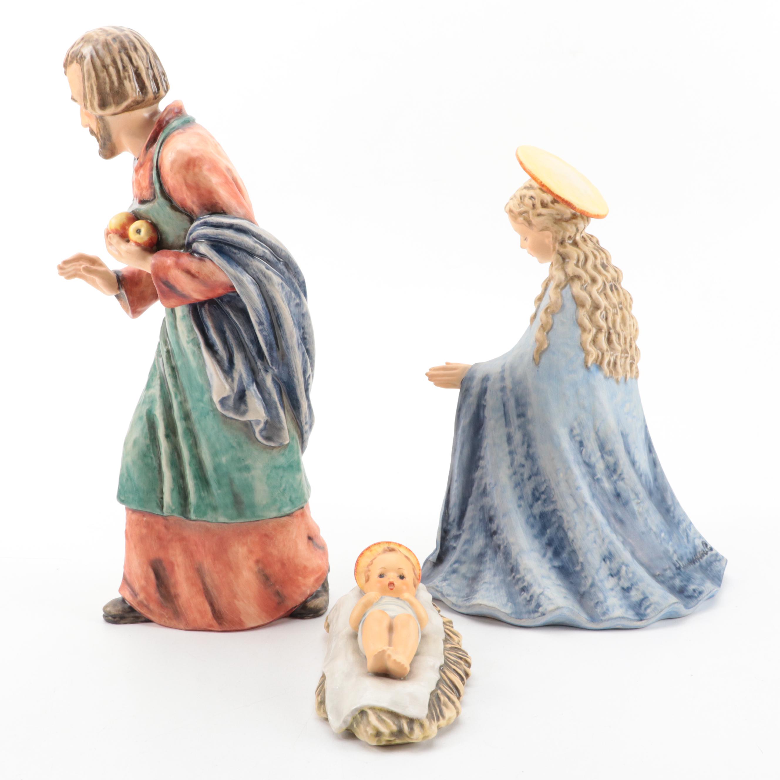 Goebel Porcelain Nativity Figurines, Mid-20th Century