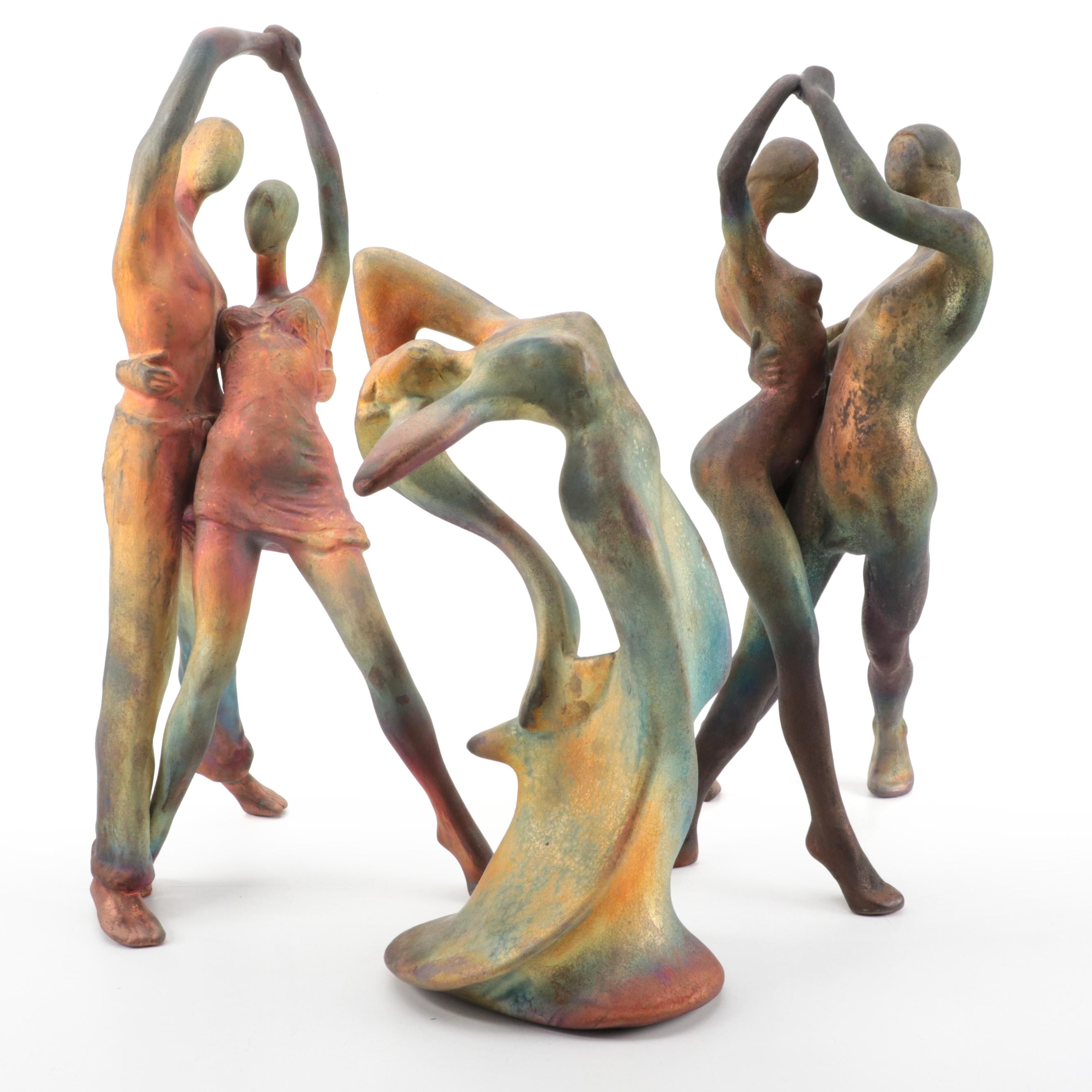 George "Zaro" Tudzarov Raku Fired Figural Ceramic Sculpture