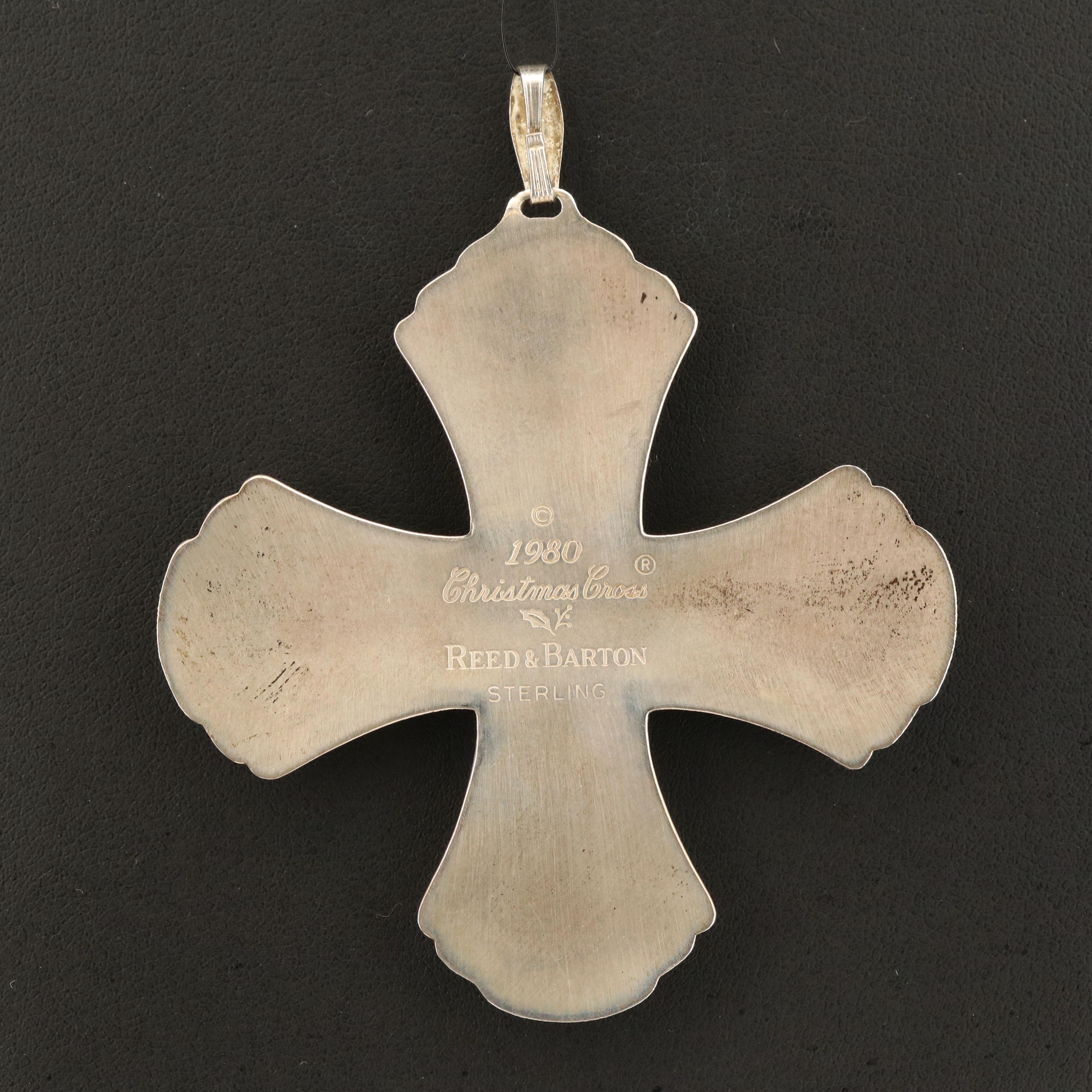 Reed & Barton "Christmas Cross" Sterling Silver Ornament, 1980