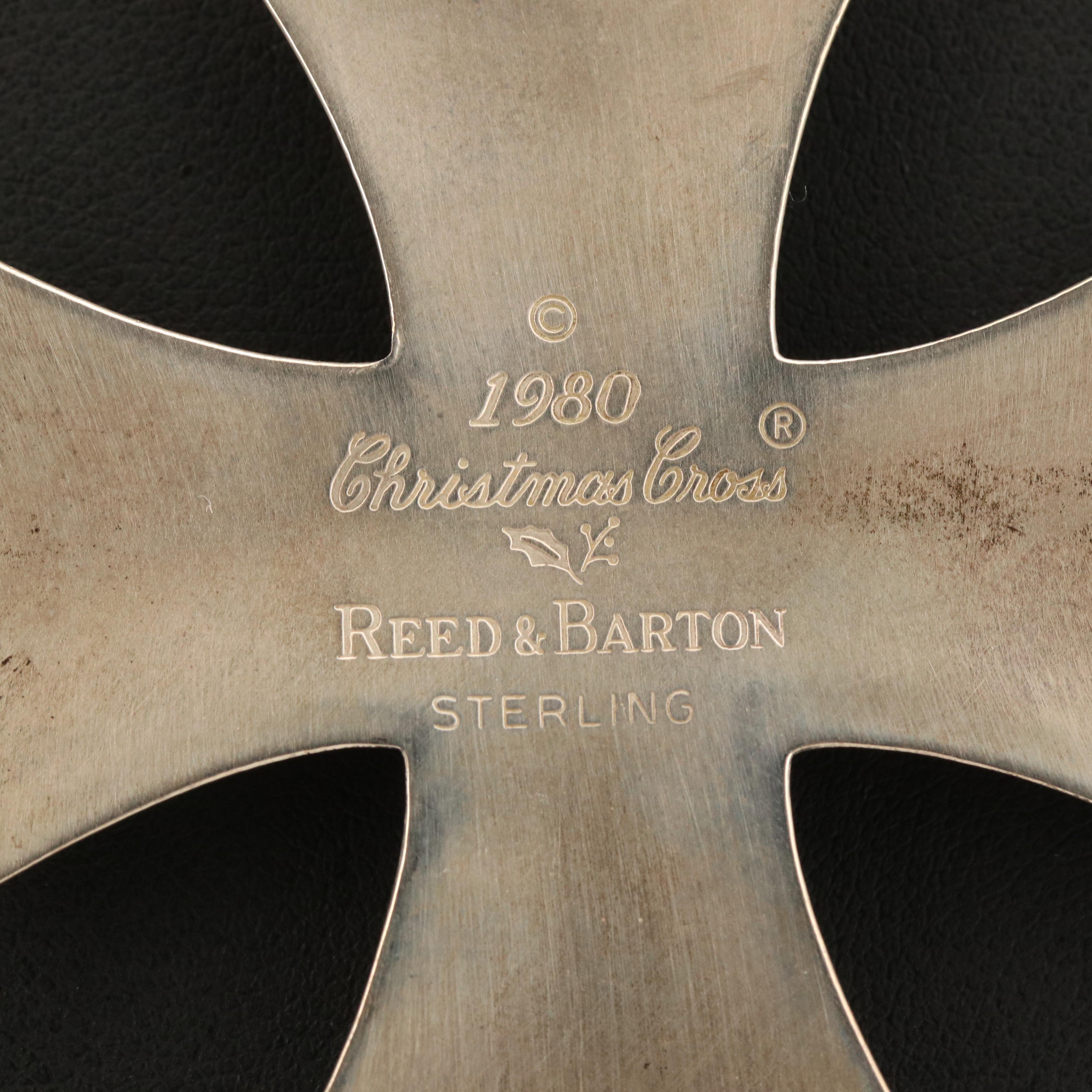 Reed & Barton "Christmas Cross" Sterling Silver Ornament, 1980