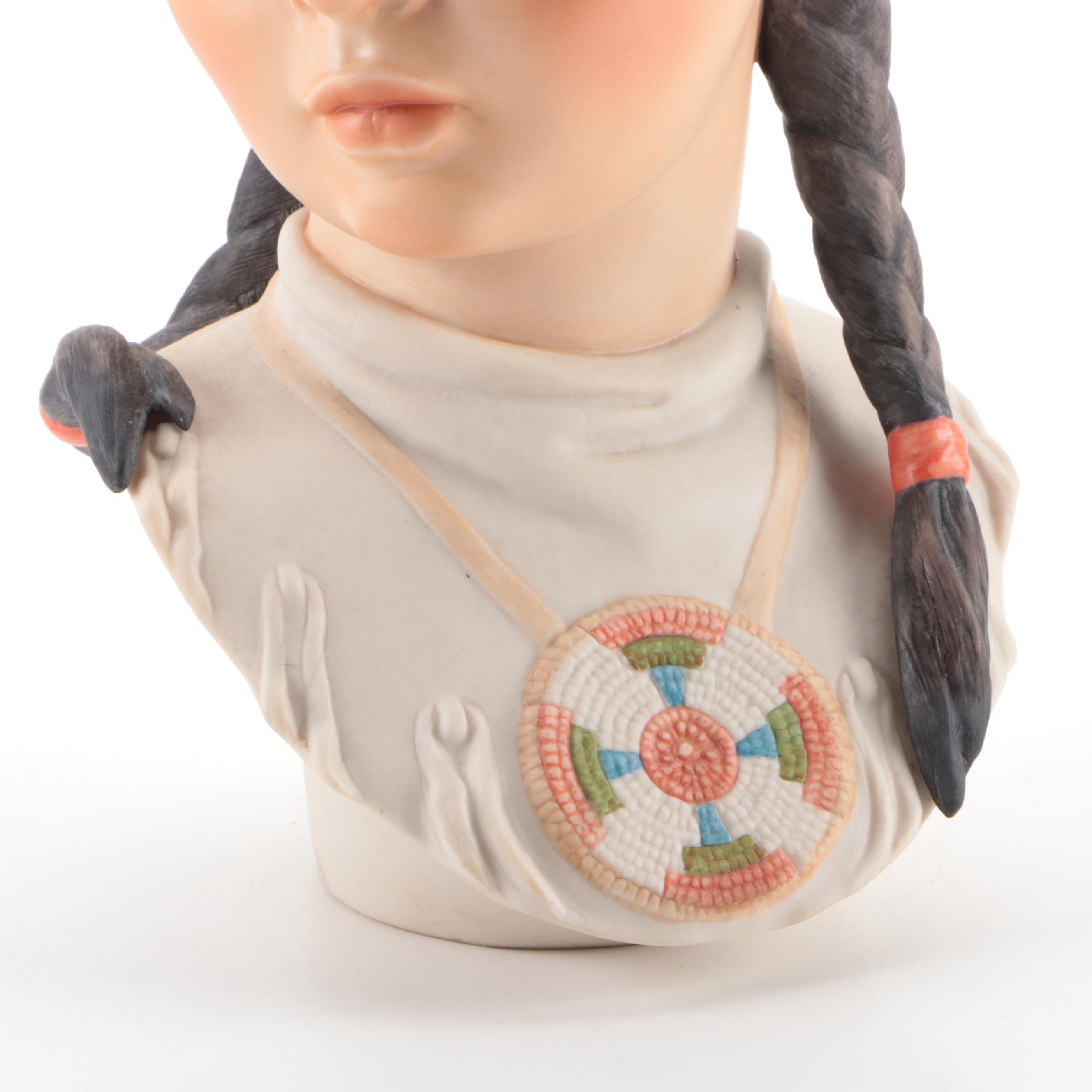 Cybis "Running Deer" and "Eskimo Child-Snow Bunting" Porcelain Figurines