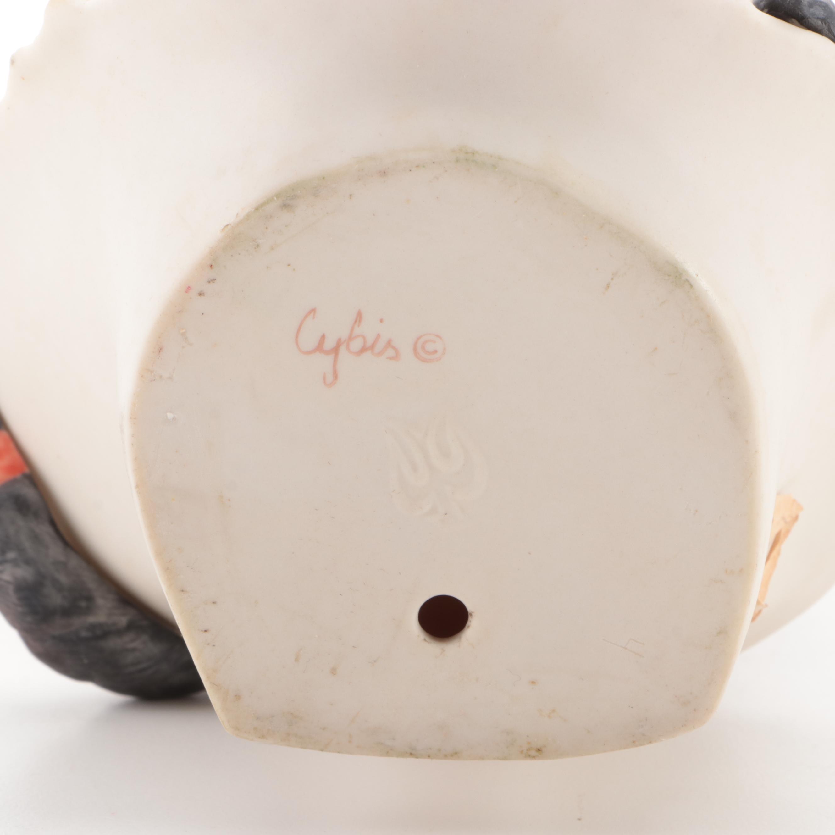 Cybis "Running Deer" and "Eskimo Child-Snow Bunting" Porcelain Figurines