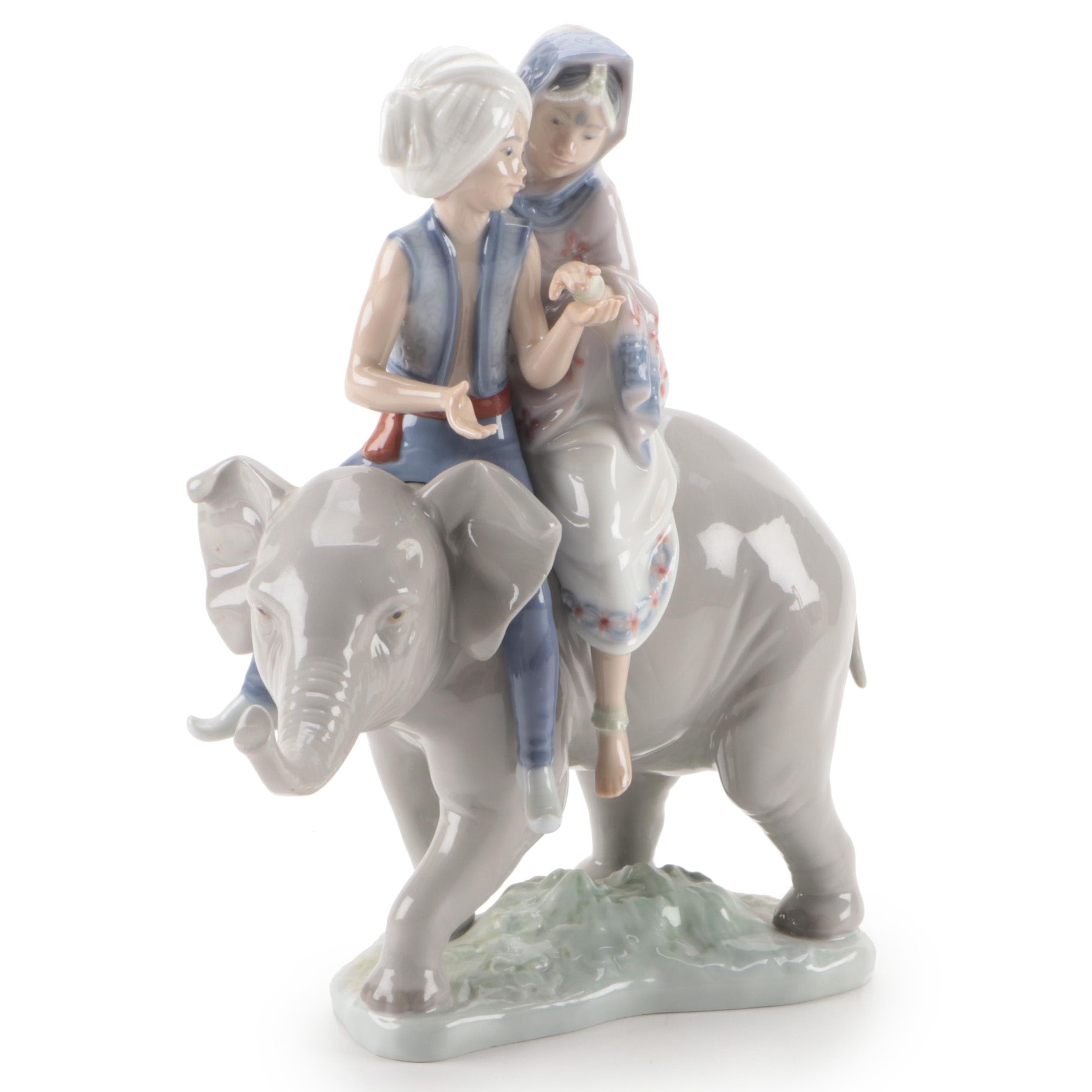 Lladró "Hindu Children" Porcelain Figurine Designed by José Puche