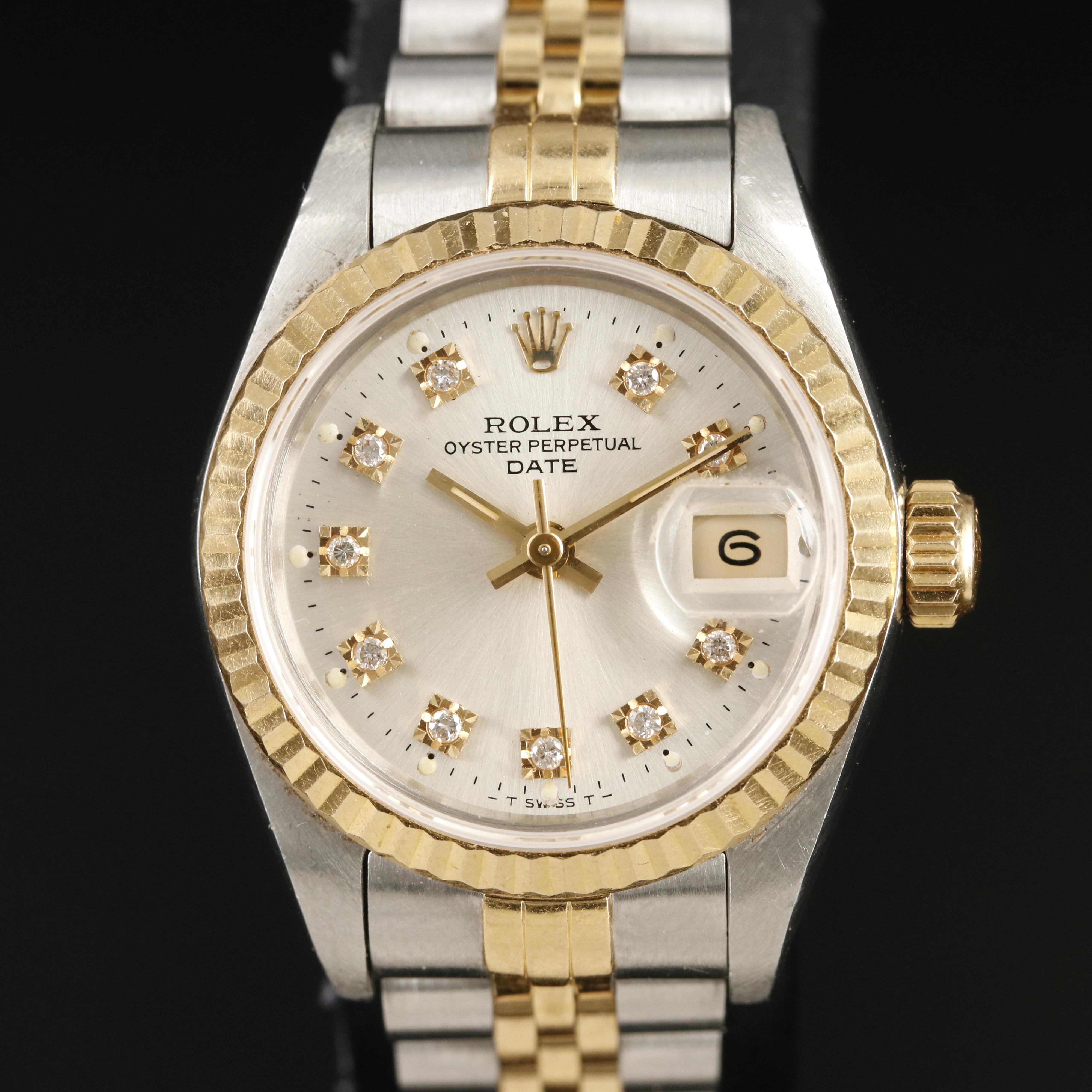1991 Rolex Oyster Perpetual Datejust Diamond Dial Watch