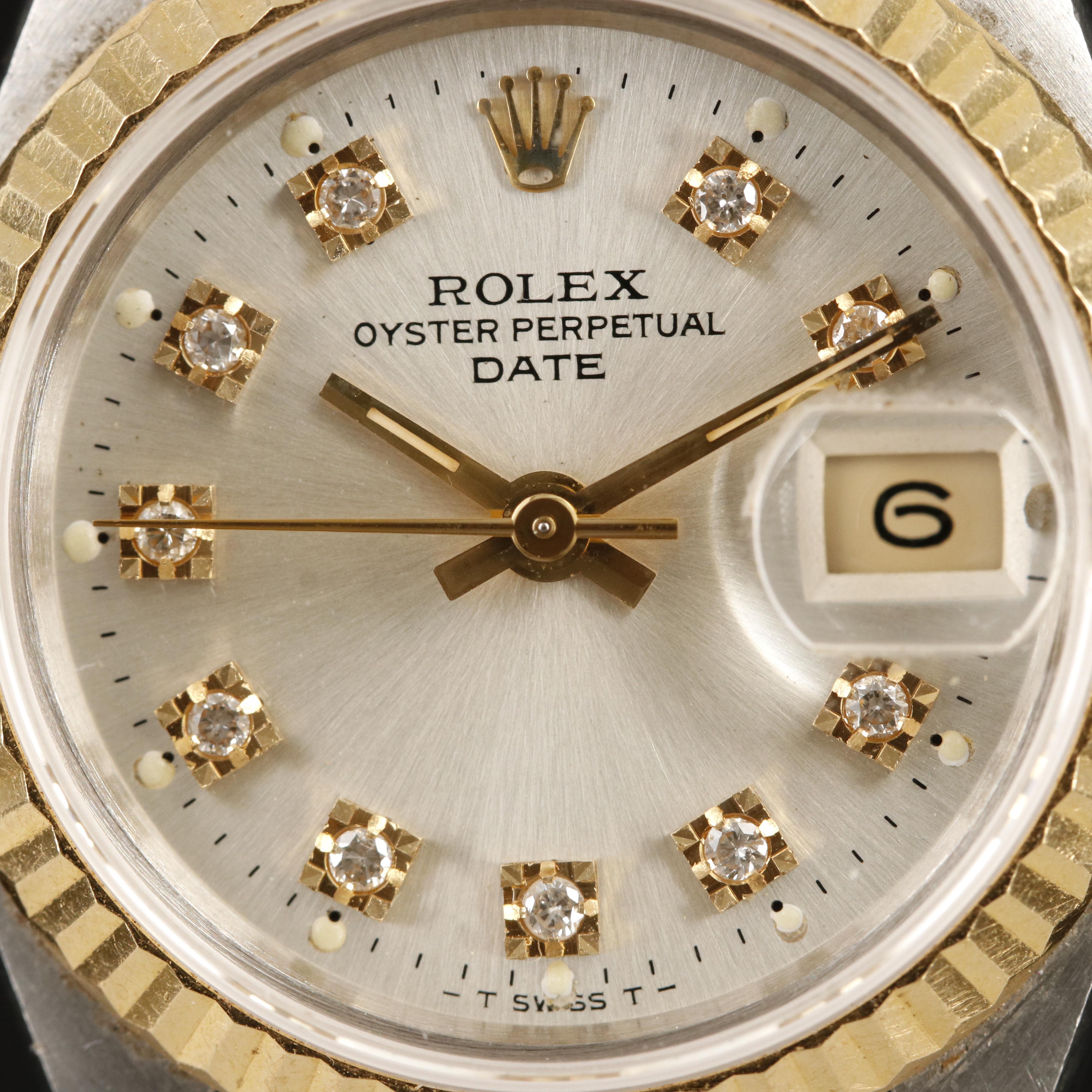 1991 Rolex Oyster Perpetual Datejust Diamond Dial Watch