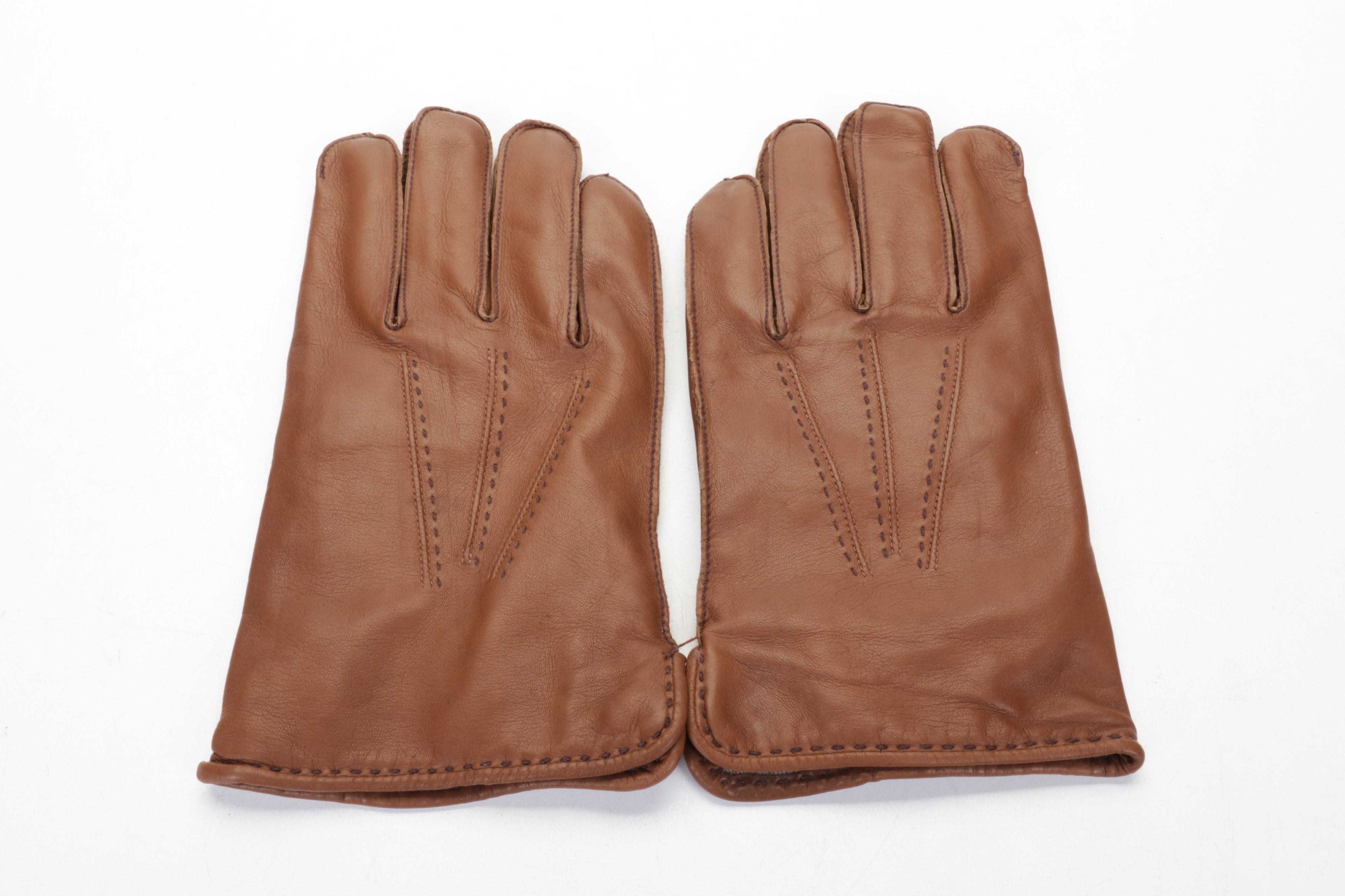 Coach Men's Leatherware Brown Leather Briefcase With Belts and Gloves