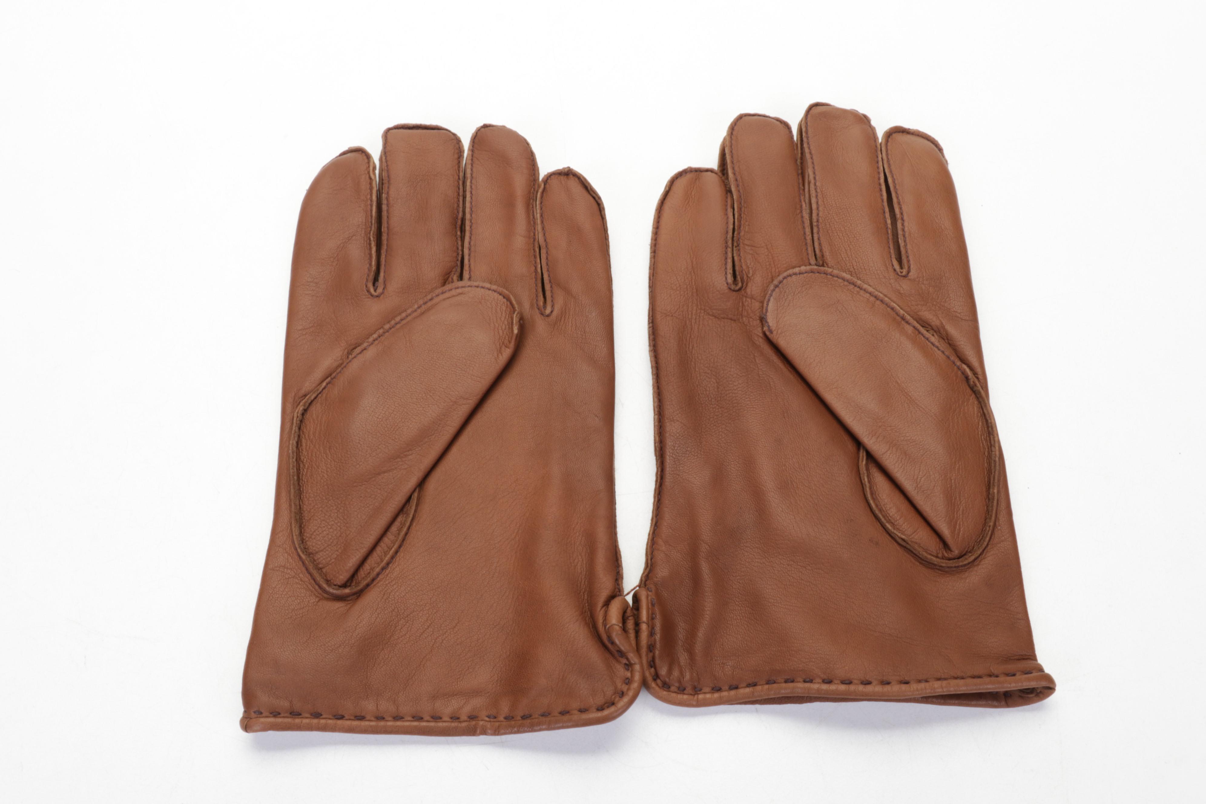 Coach Men's Leatherware Brown Leather Briefcase With Belts and Gloves