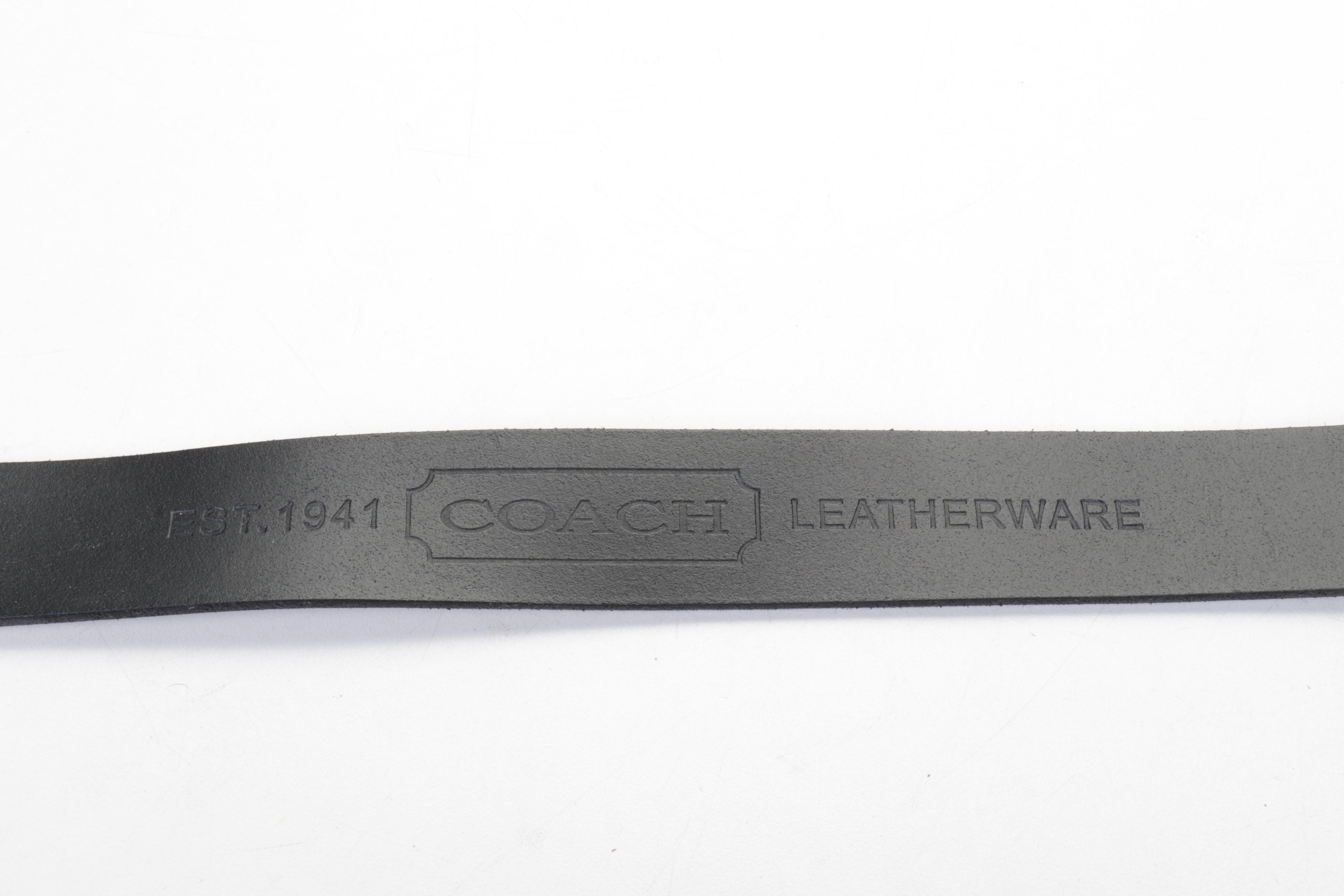 Coach Men's Leatherware Brown Leather Briefcase With Belts and Gloves