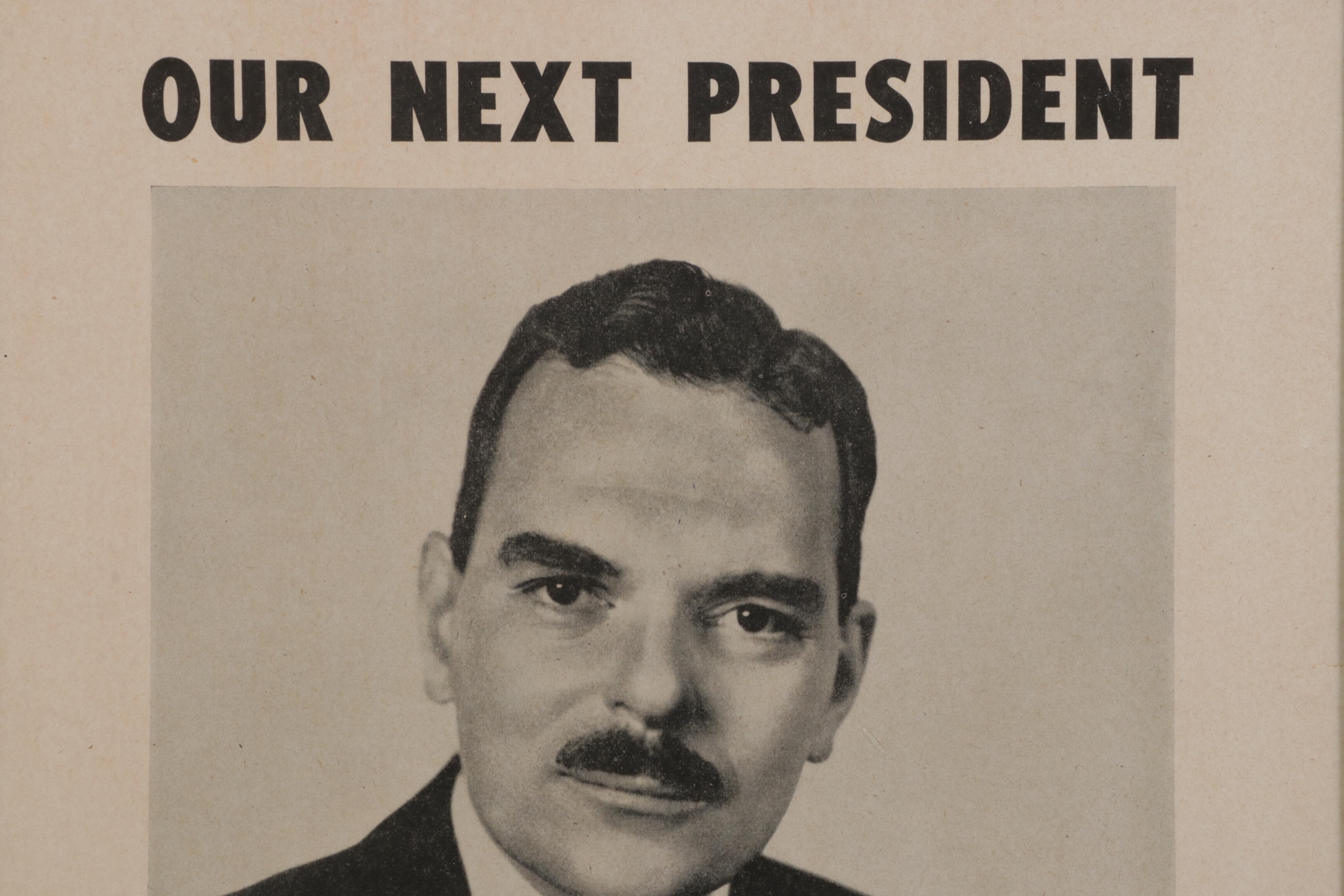 Thomas E. Dewey Halftone 1948 Presidential Campaign Poster, Circa 1948