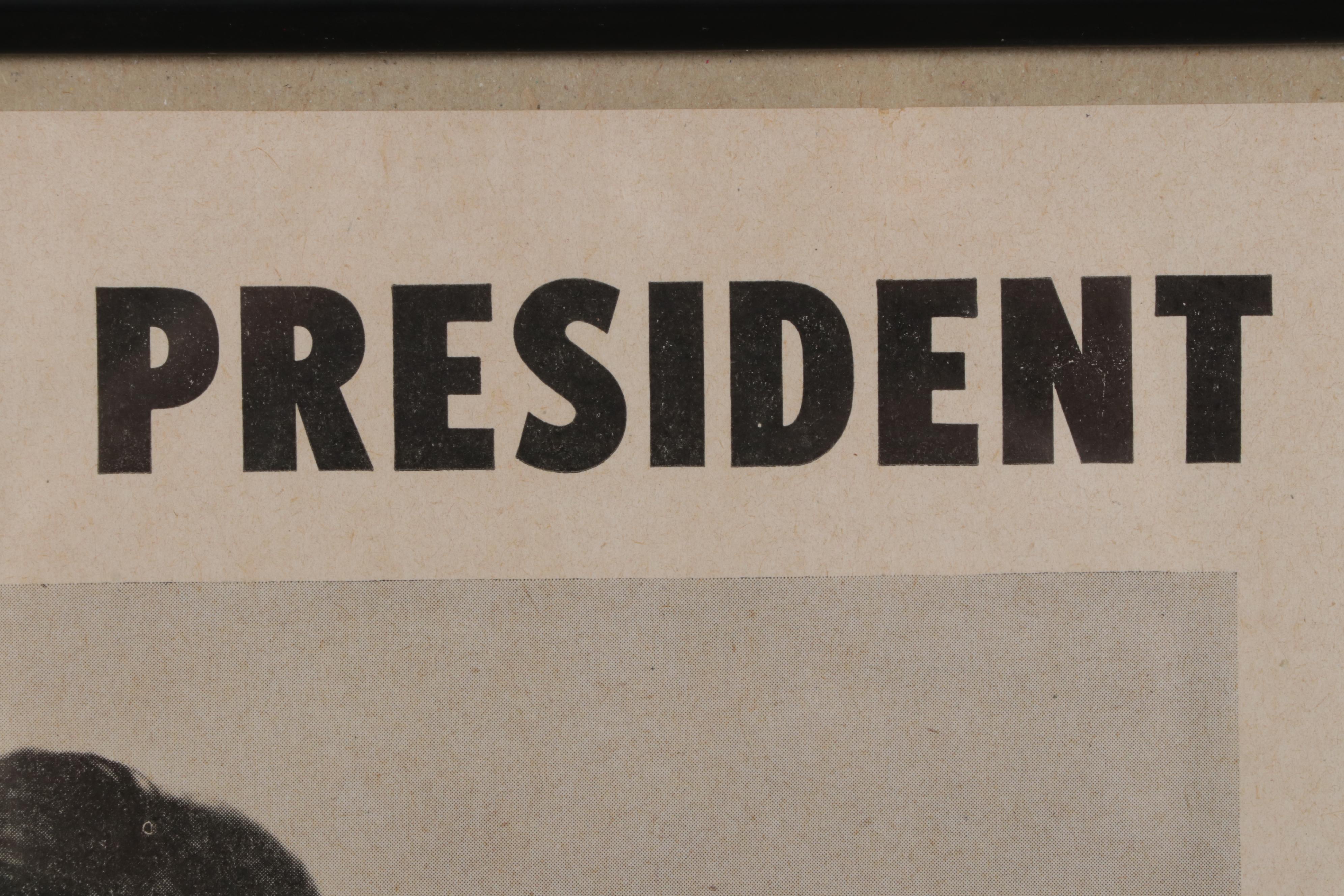 Thomas E. Dewey Halftone 1948 Presidential Campaign Poster, Circa 1948