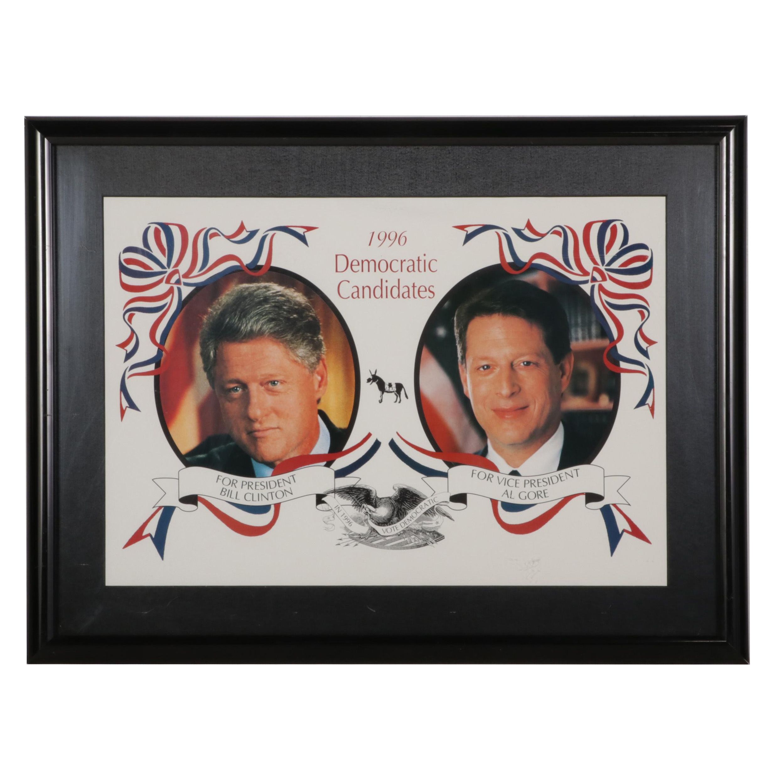 Bill Clinton and Al Gore Offset Lithograph Presidential Campaign Poster, 1996