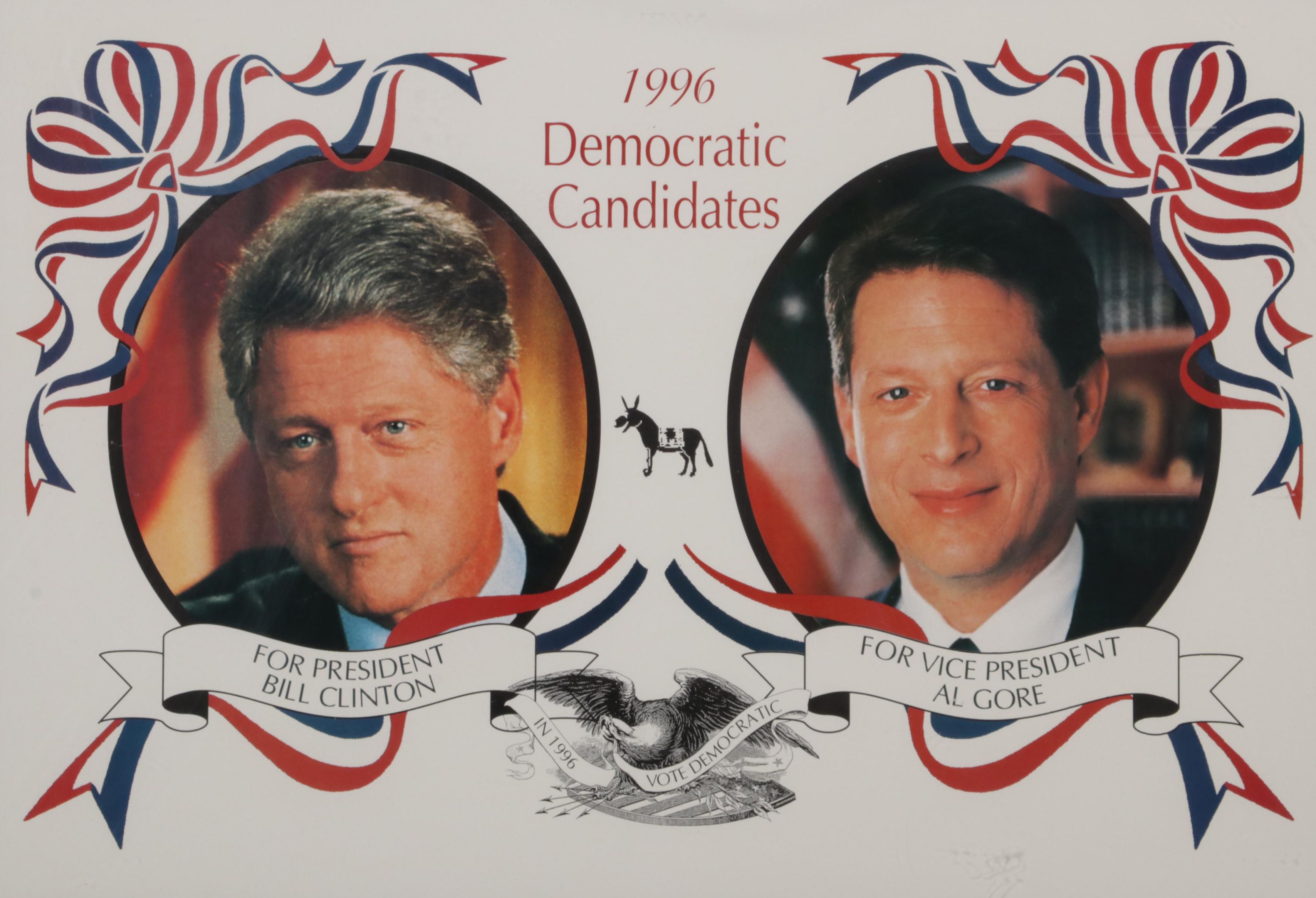Bill Clinton and Al Gore Offset Lithograph Presidential Campaign Poster, 1996