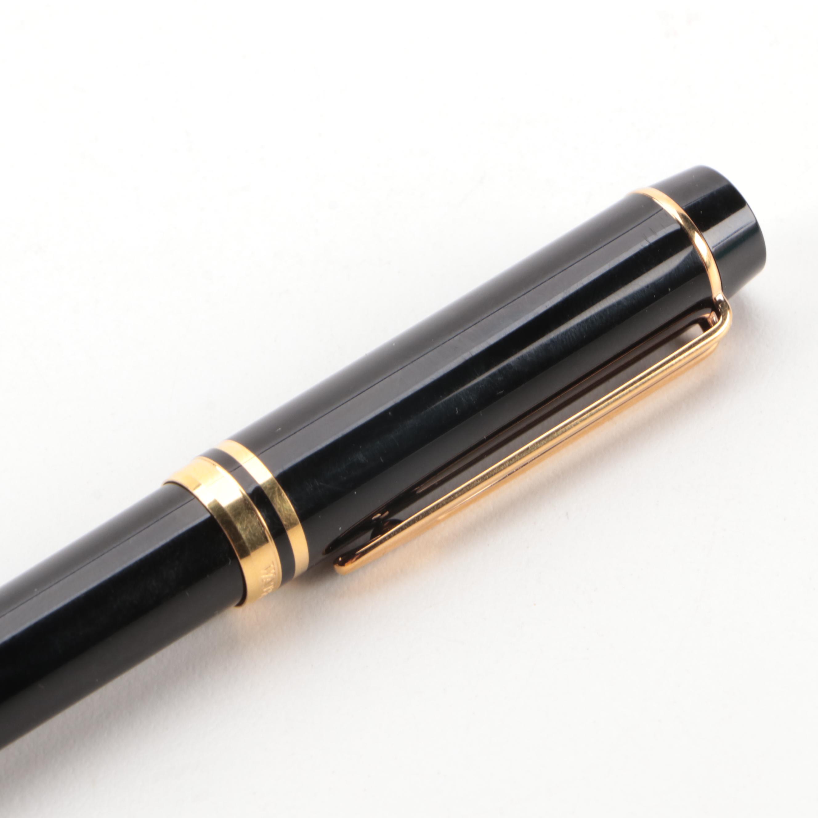 Waterman of Paris "Ideal" Black Resin Fountain Pen With 18K Nib
