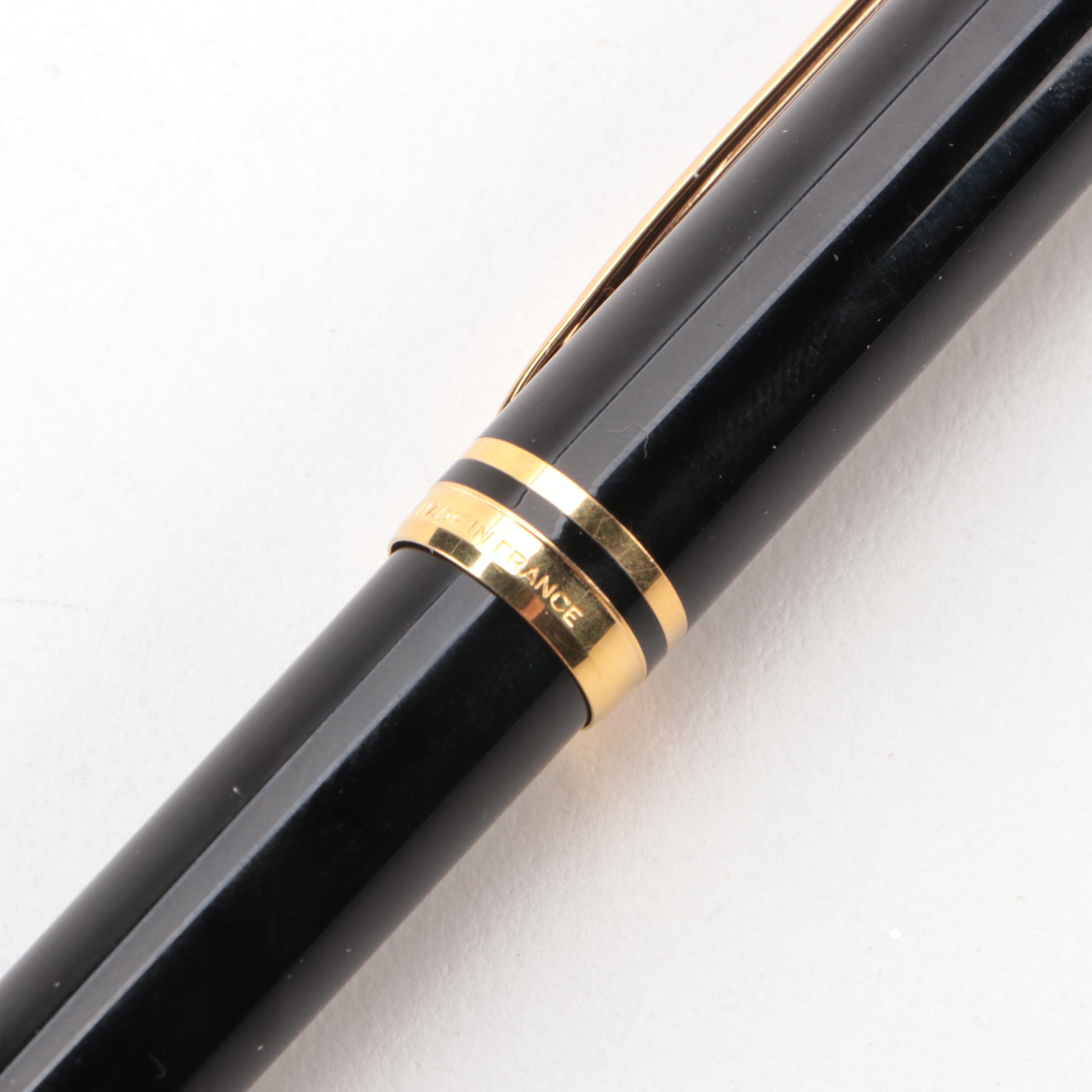 Waterman of Paris "Ideal" Black Resin Fountain Pen With 18K Nib