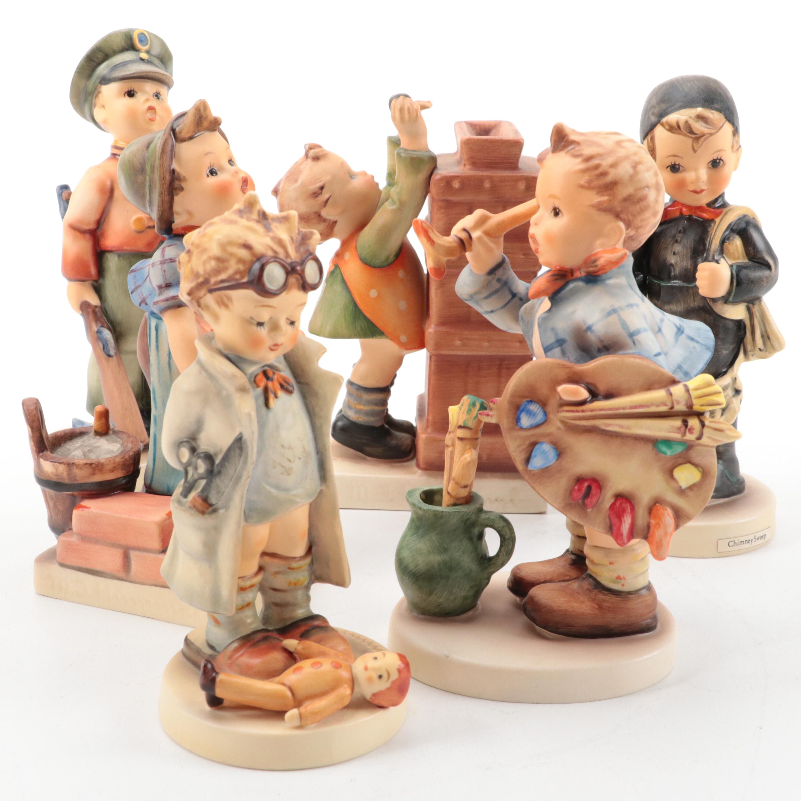 Goebel Hummel "Little Thrifty" Bank and Other Hummel Figurines