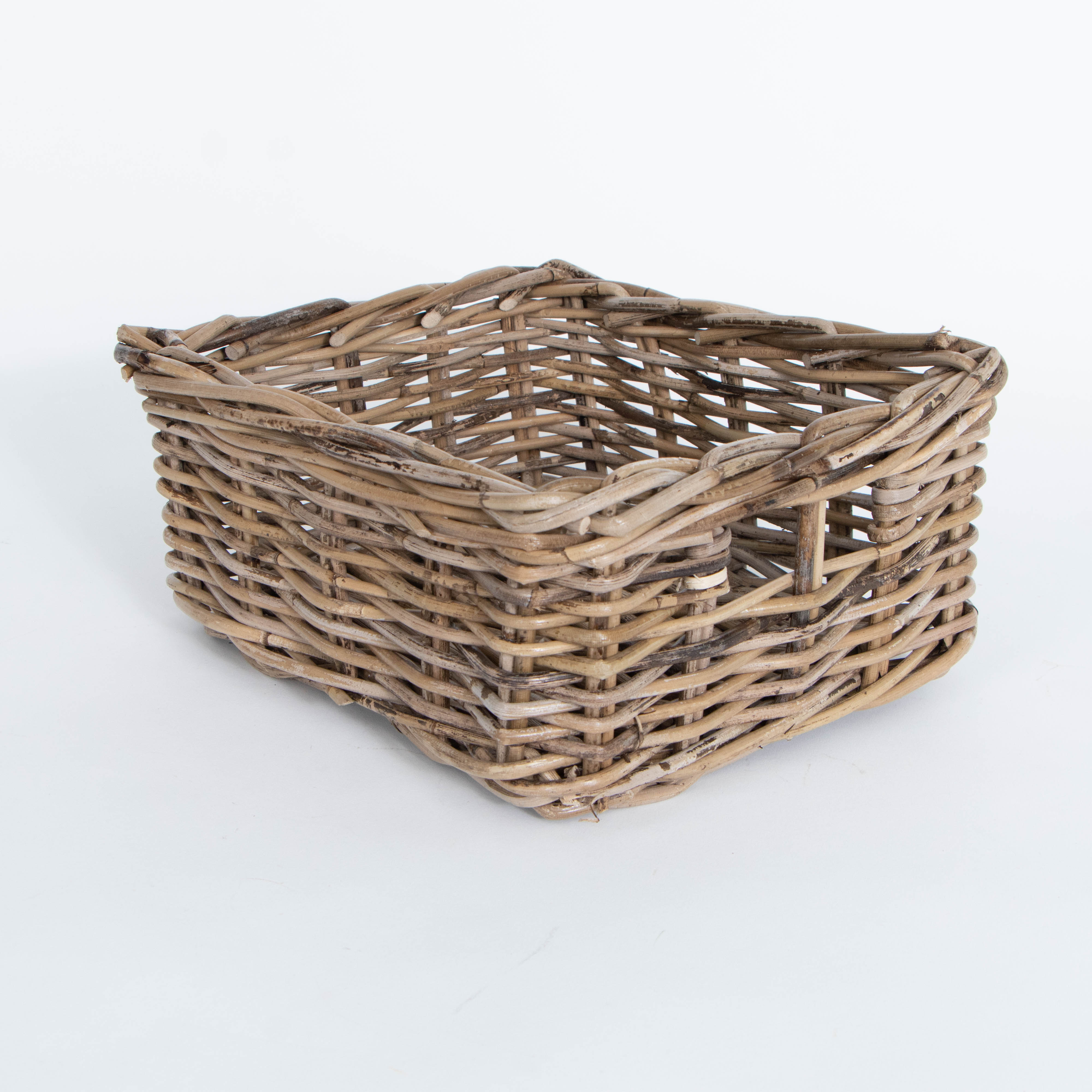 Wicker Weave Storage Baskets and Walnut-Stained Grip Shirt Hangers