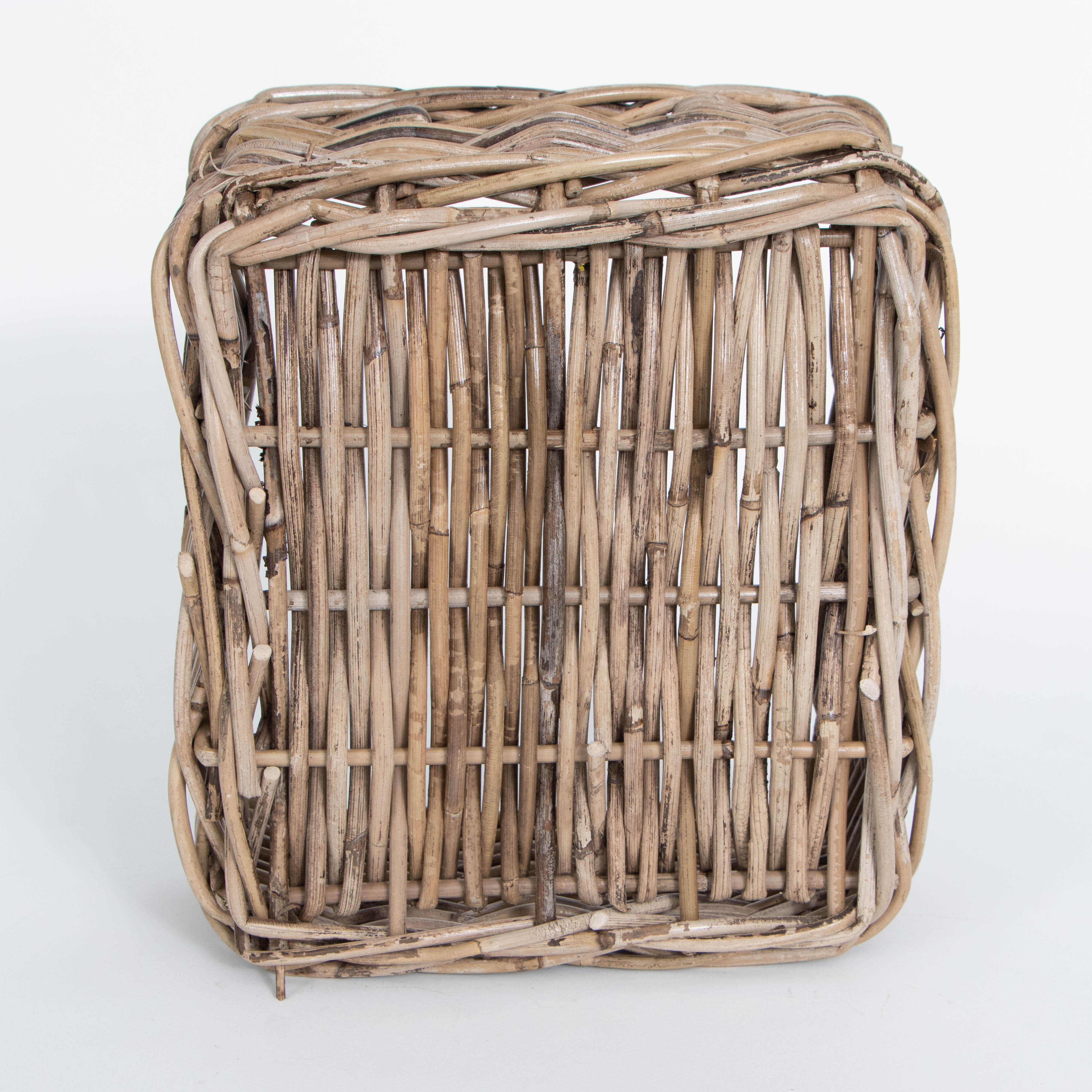 Wicker Weave Storage Baskets and Walnut-Stained Grip Shirt Hangers
