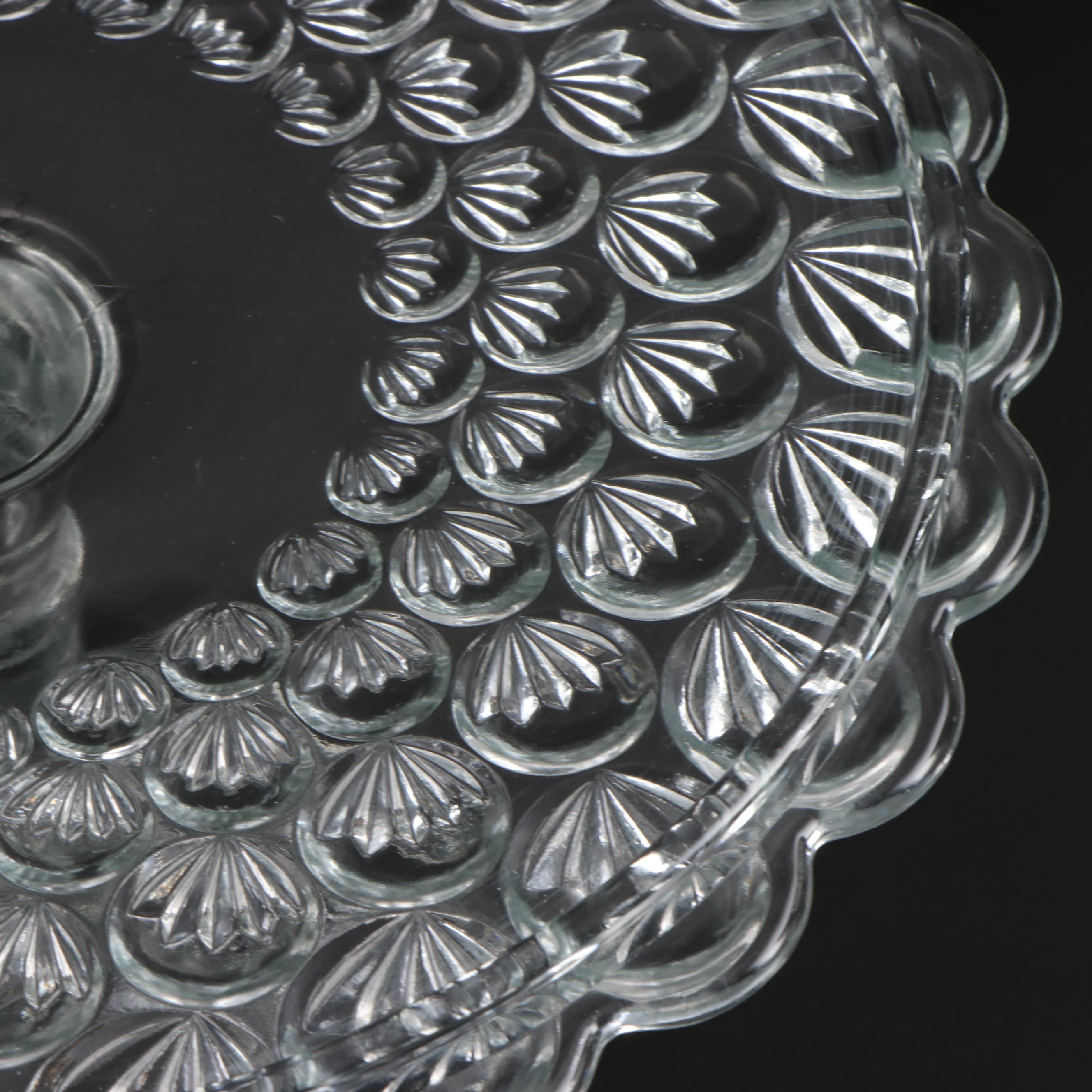 EAPG McKee & Brother "Yale" Cake Plate with Other Tableware