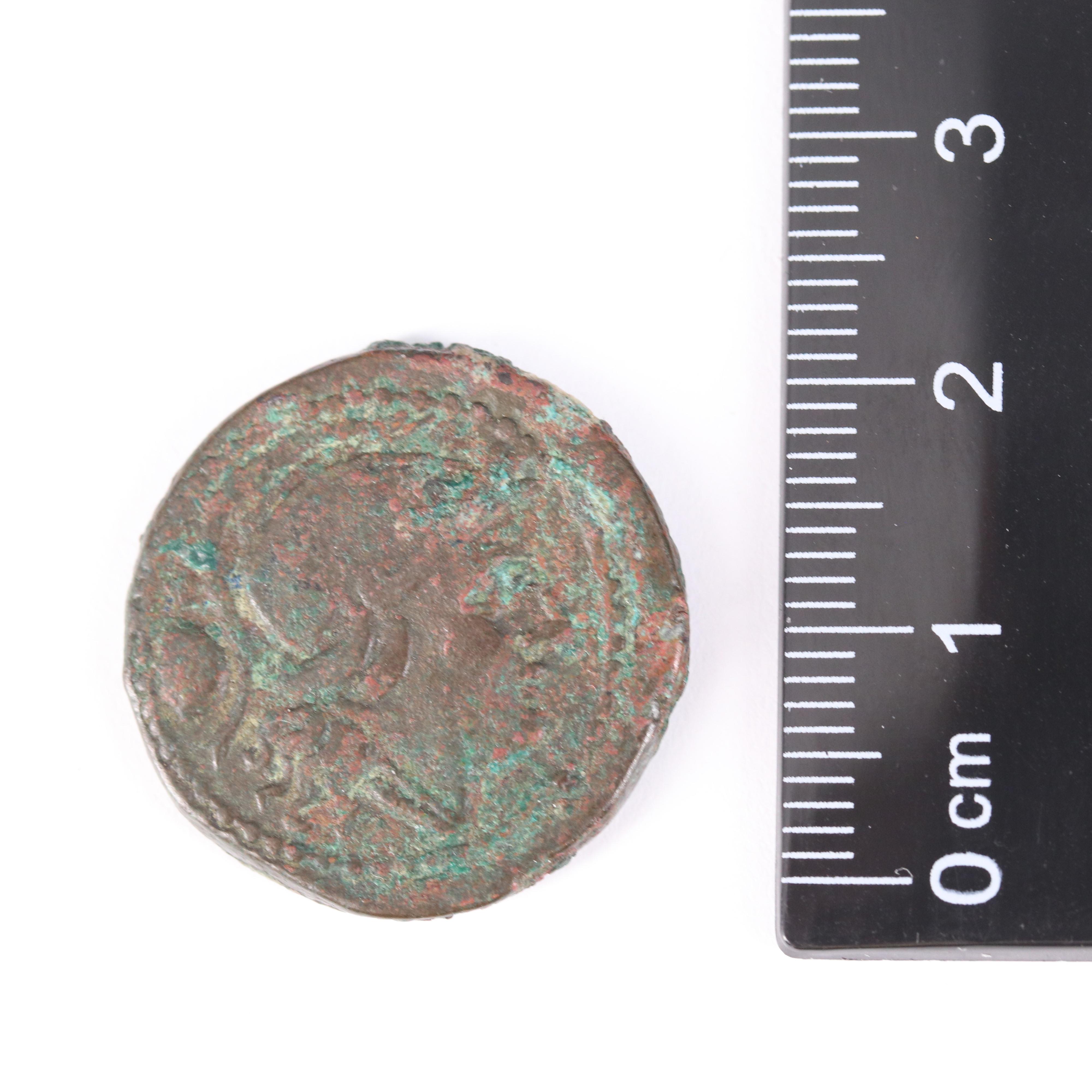 Ancient Roman Republic AE Uncia Coin, ca. 215 B.C.