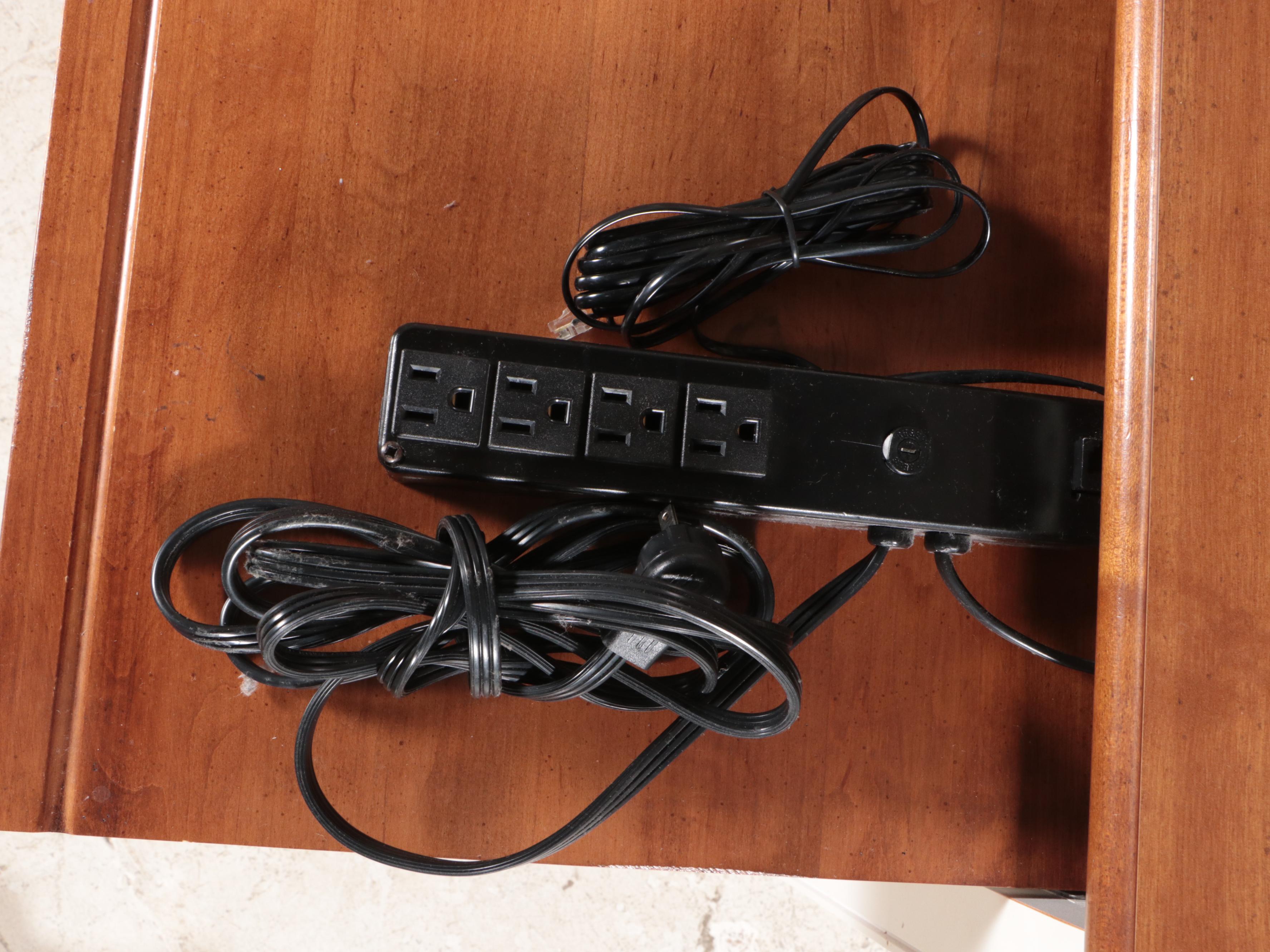 Ethan Allen Home Office Computer Desk with Hutch Plus Two Bookcases on Chests