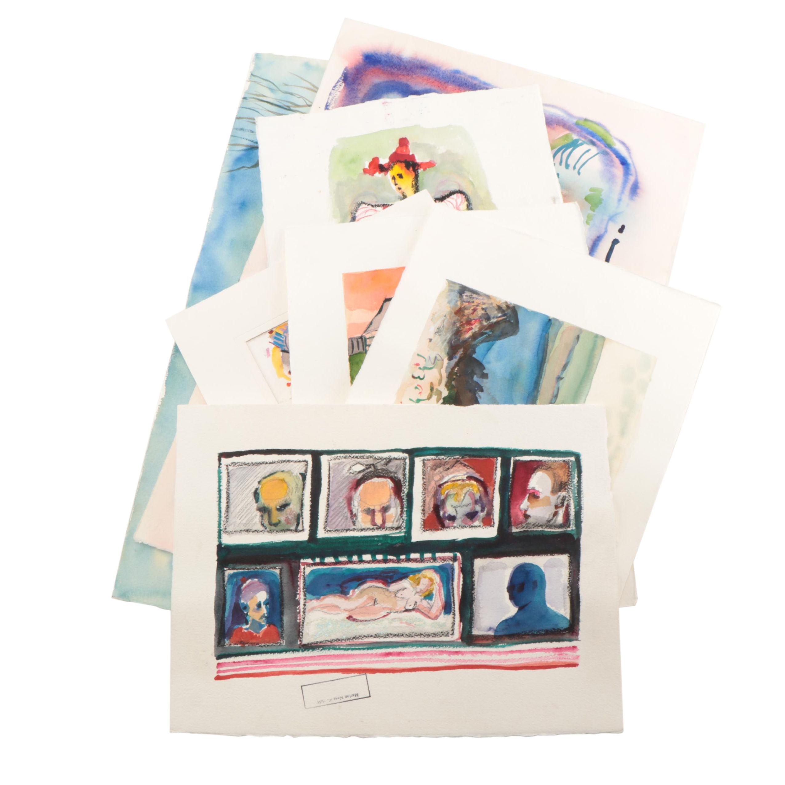 Marion Maas Landscape and Figural Watercolor Paintings