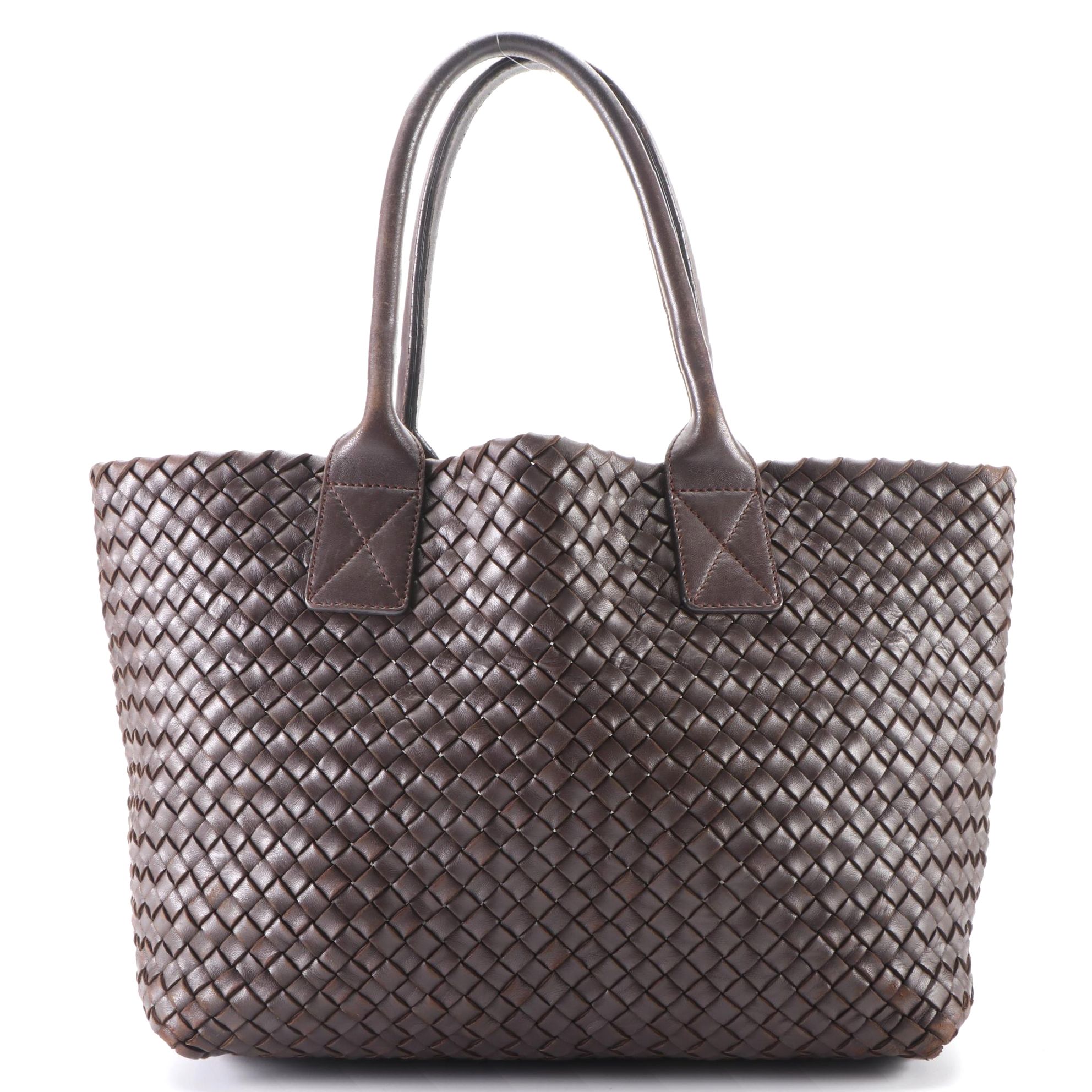 Bottega Veneta Tote Bag in Brown Intrecciato Leather