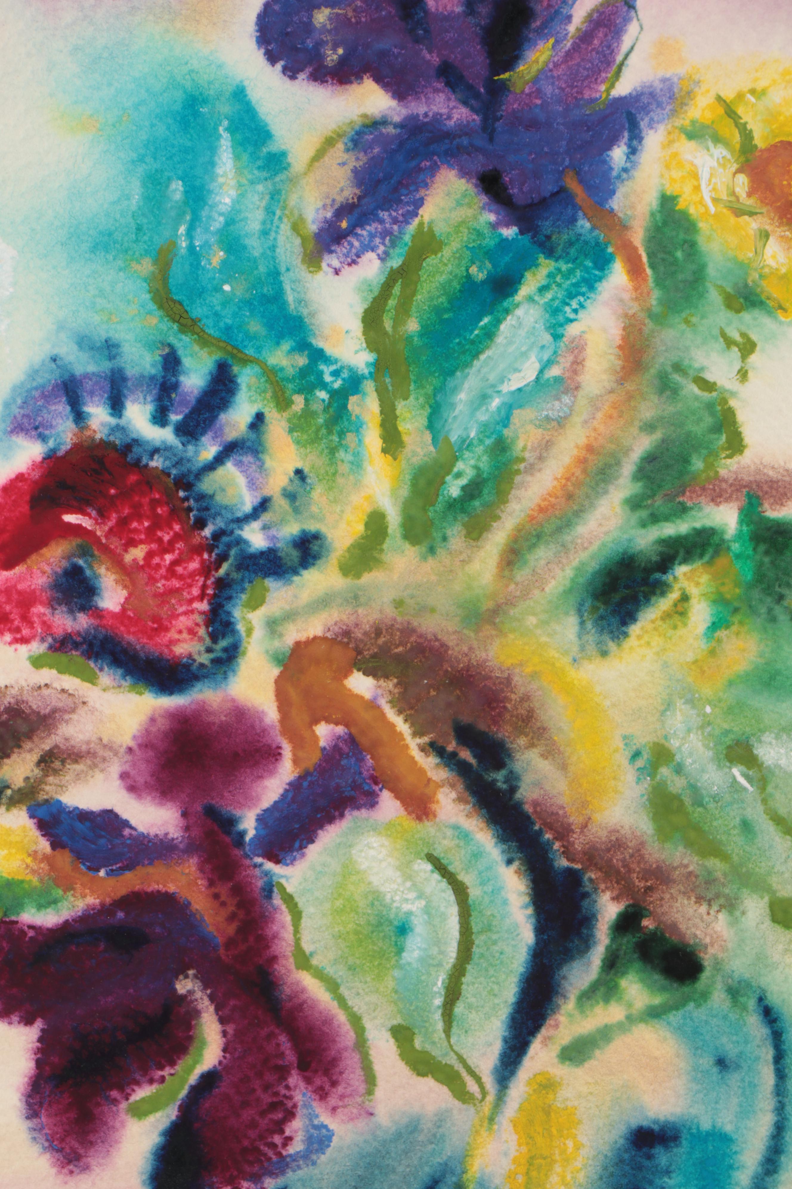 Marion Mass Abstract Watercolor Paintings of Flowers and Landscapes
