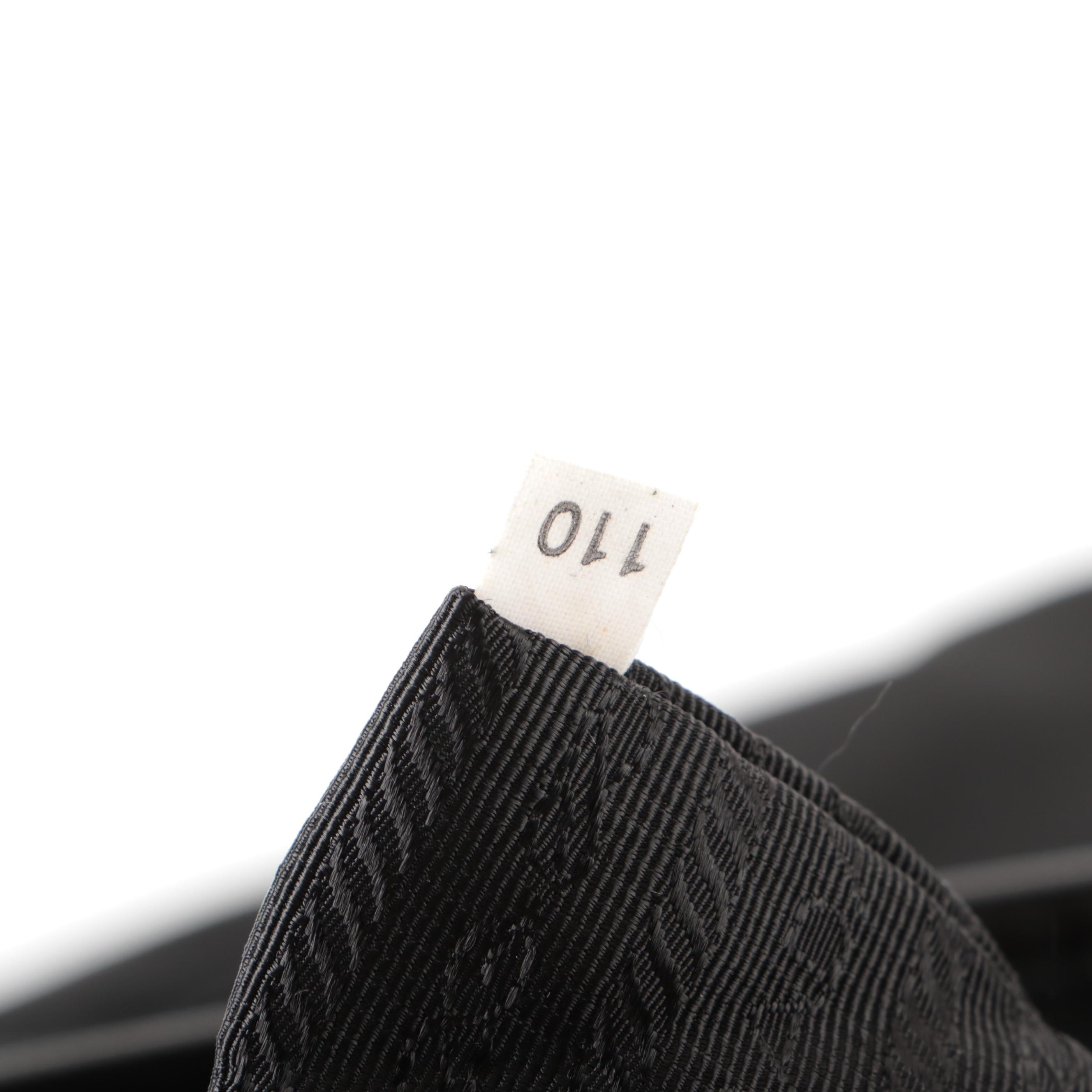 Prada Large Shoulder Tote in Black Nylon Tessuto with Saffiano Leather Appliqués