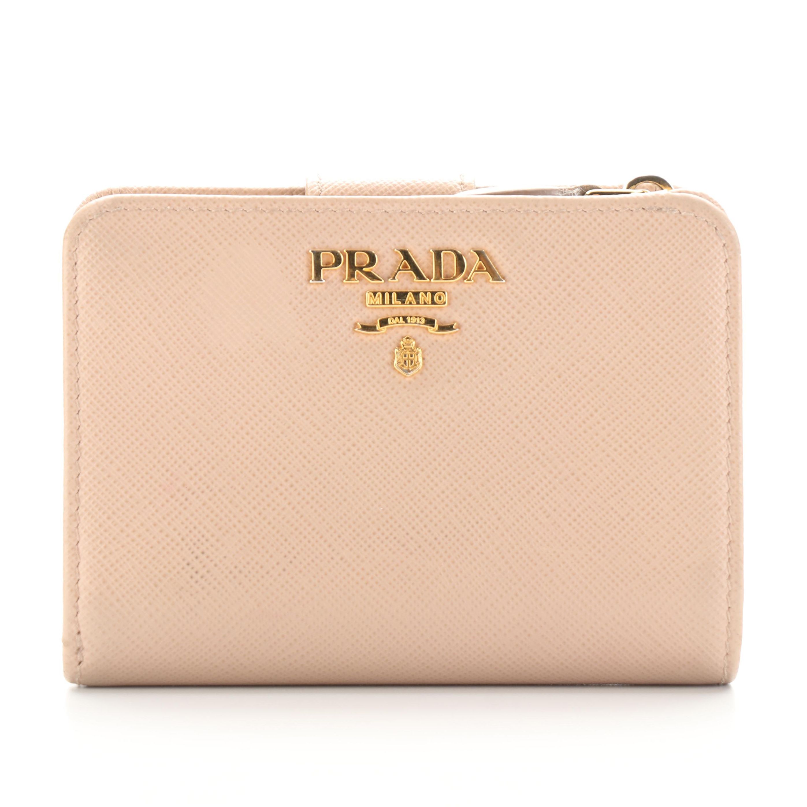 Prada Compact Wallet in Saffiano Leather