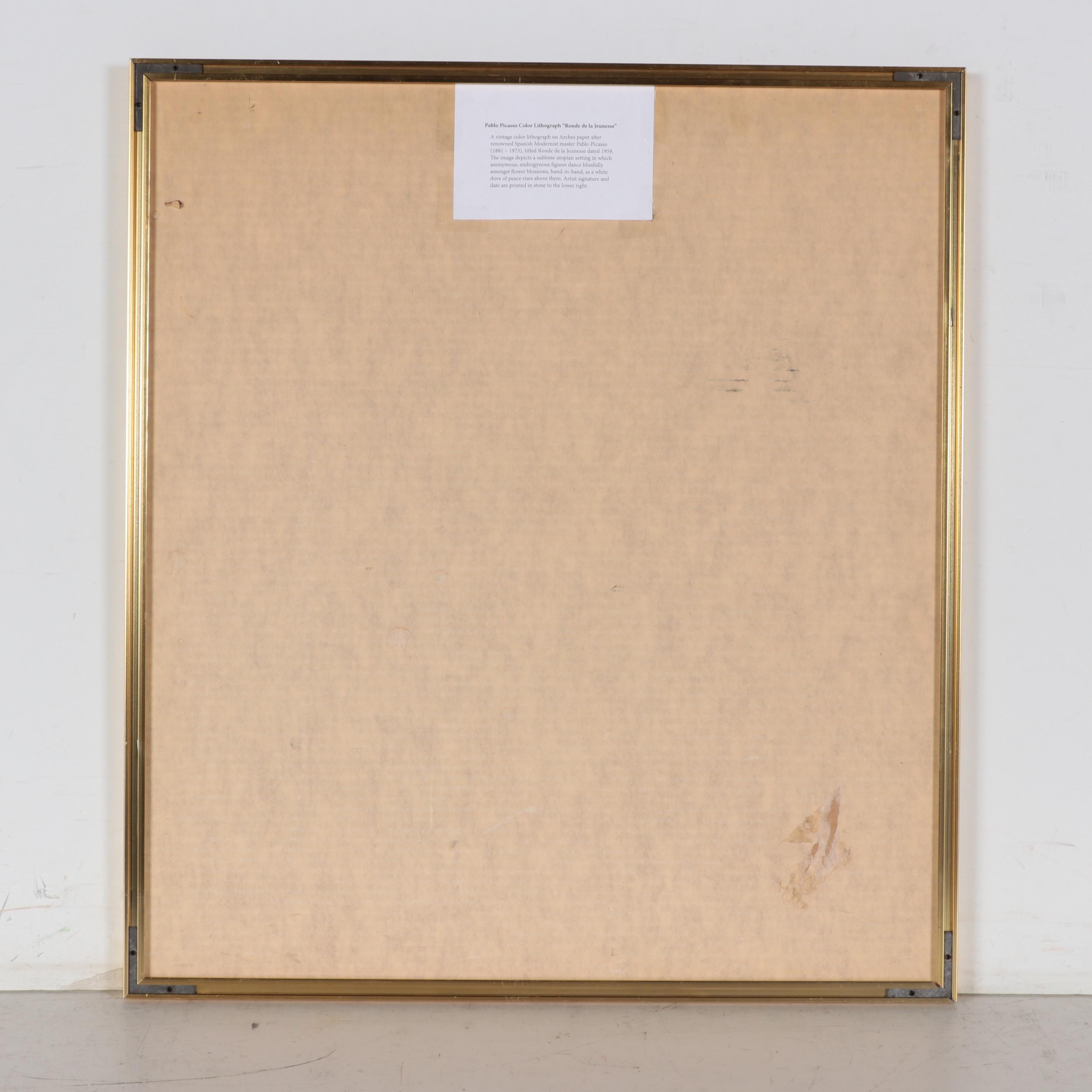 Lithograph After Pablo Picasso "La Ronde de la Jeunesse au Soleil"