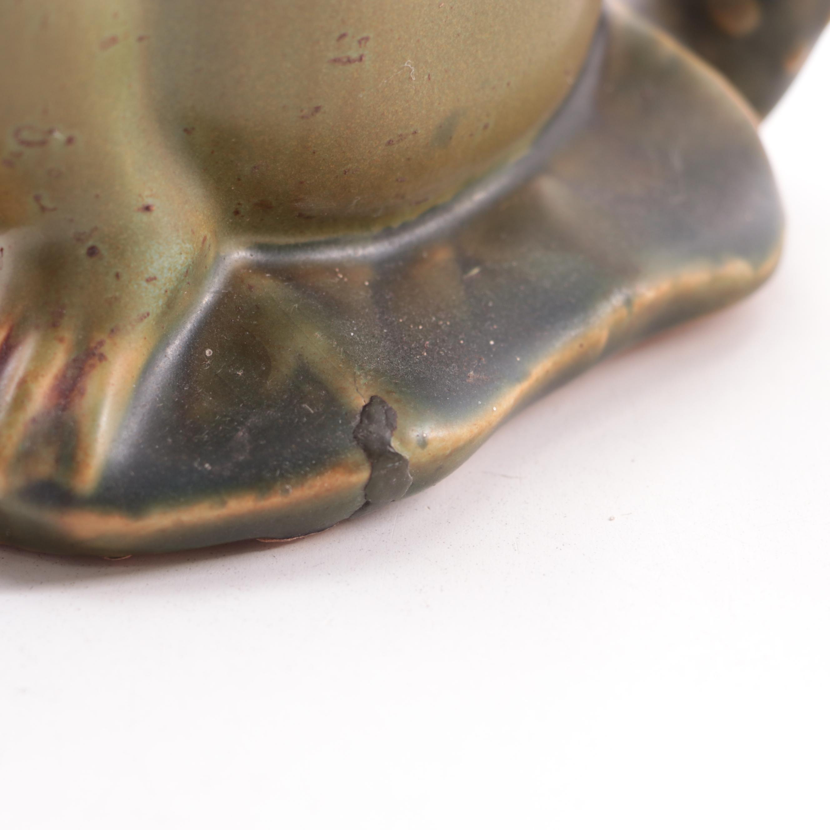 Majolica Frog Pitcher, Mid to Late 20th Century