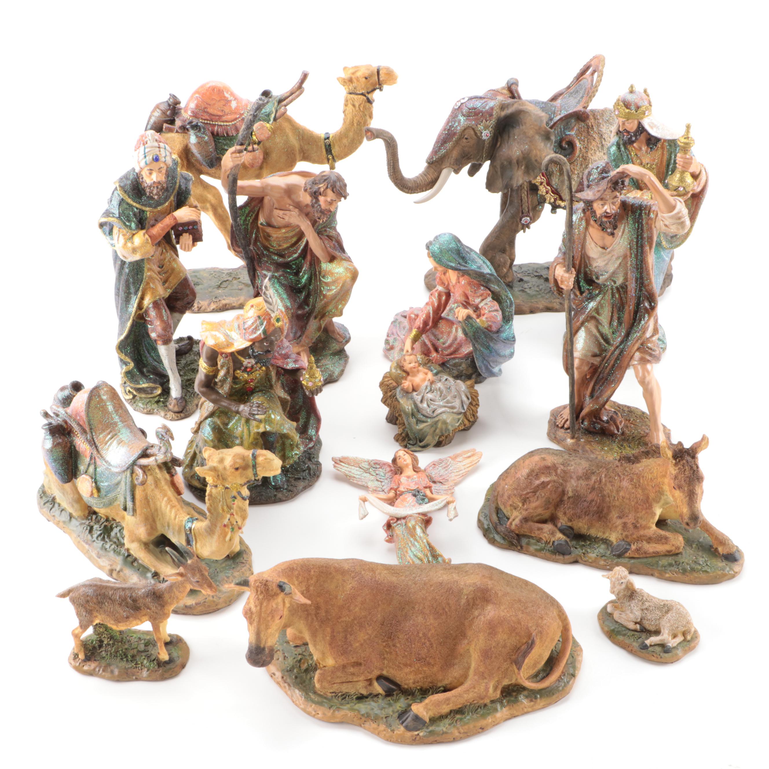 Cast Resin Large Scale Nativity Set