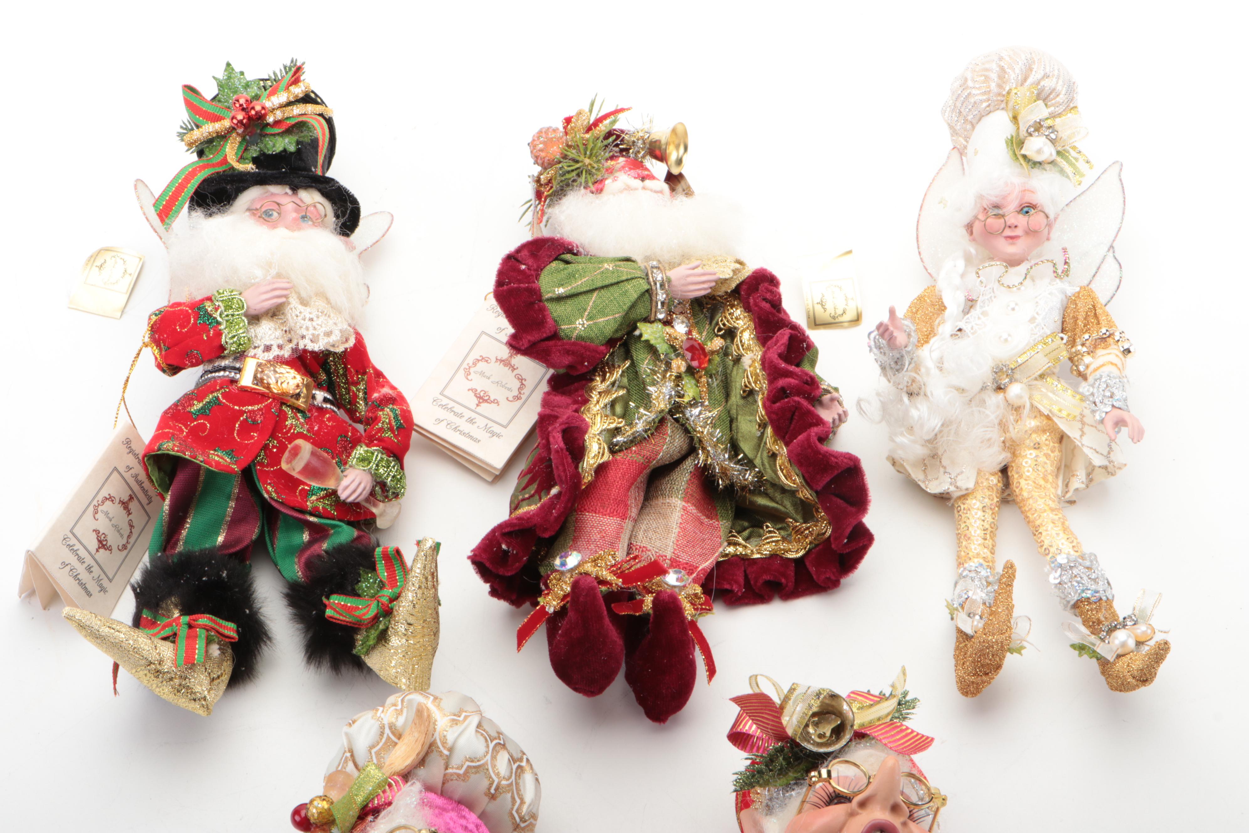 Mark Roberts Resin Christmas Figurines Featuring "Merry Christmas Elf"