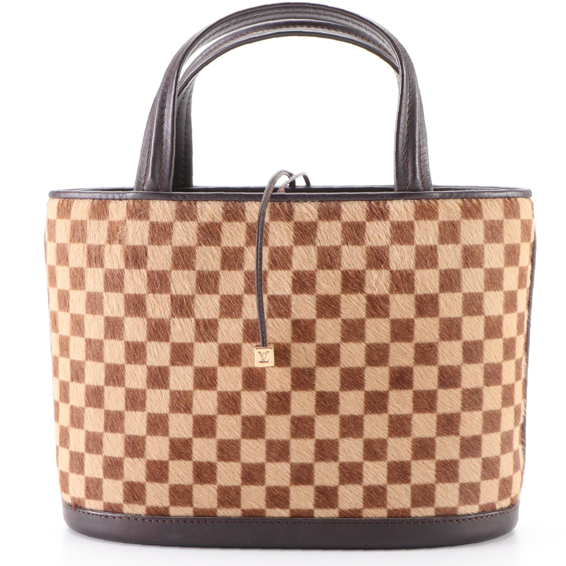 Louis Vuitton Impala Handbag in Damier Sauvage Pony Hair and Leather Trim