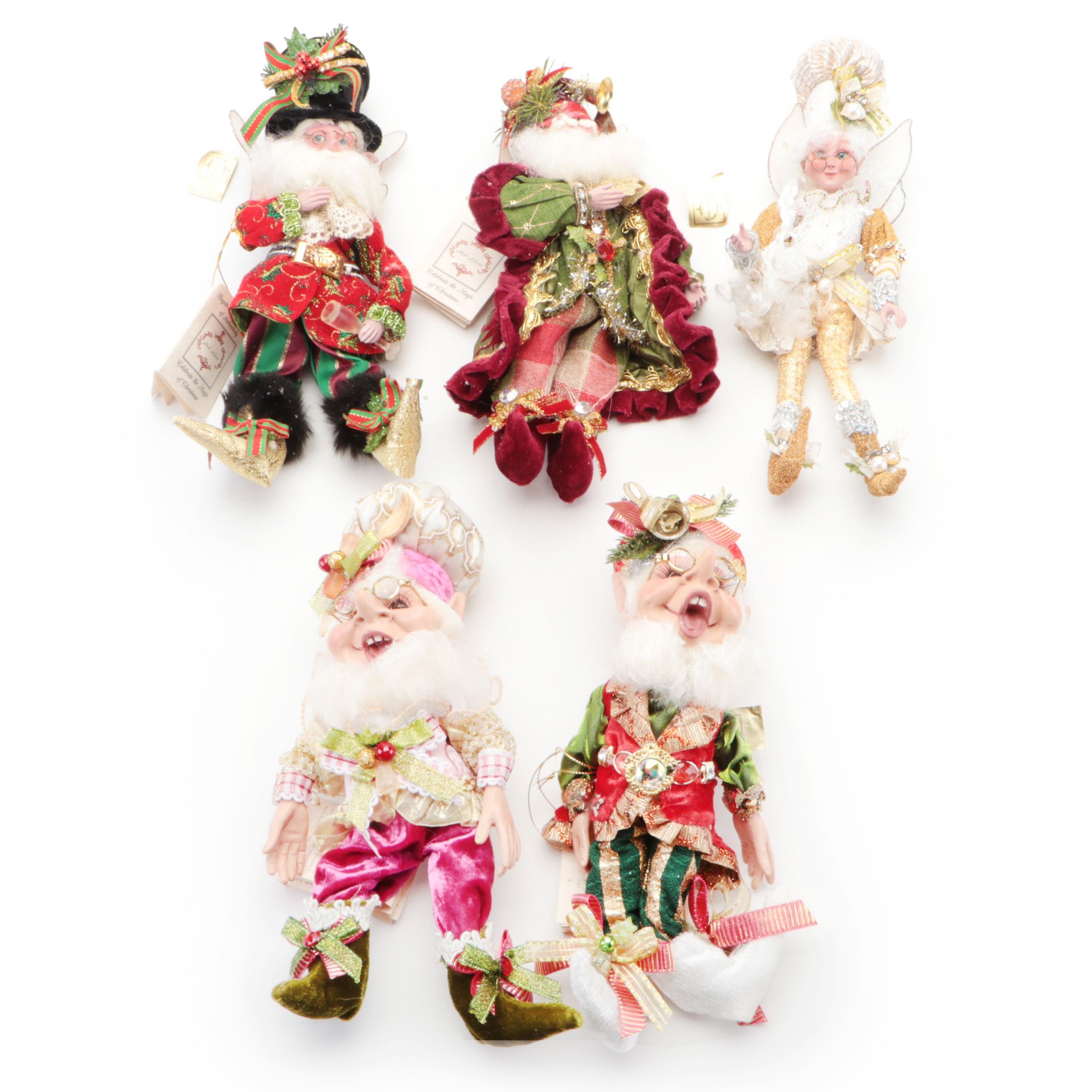 Mark Roberts Resin Christmas Figurines Featuring "Merry Christmas Elf"