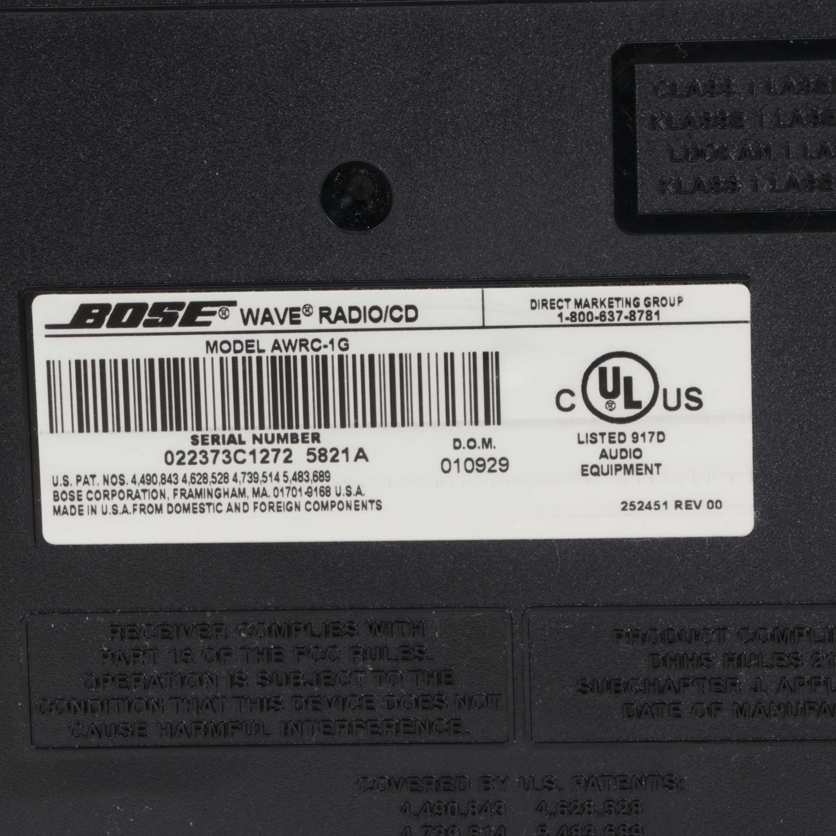 Bose Wave Radio and CD Player Music System