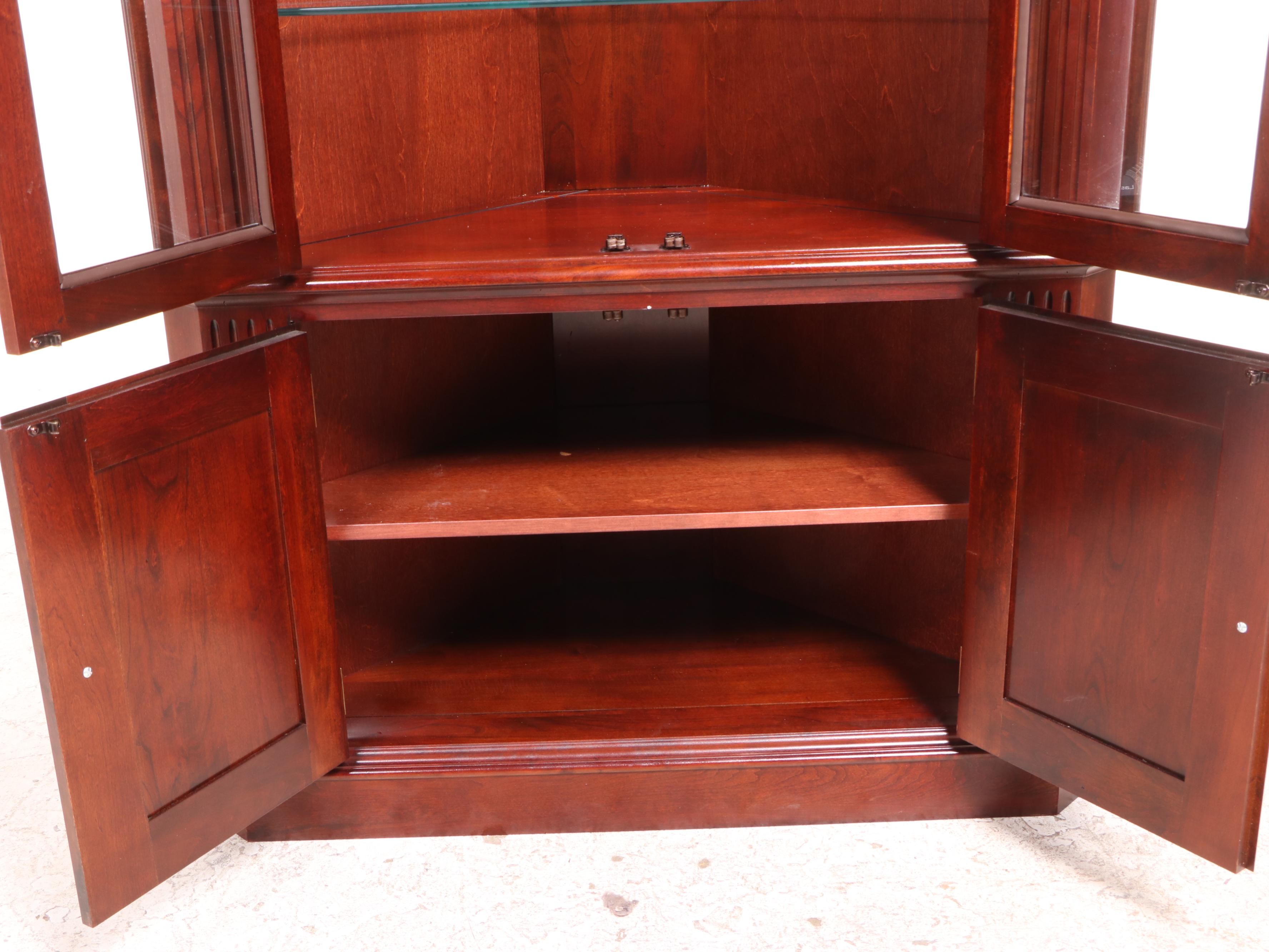 Pennsylvania House George III Style Cherry Corner Cabinet