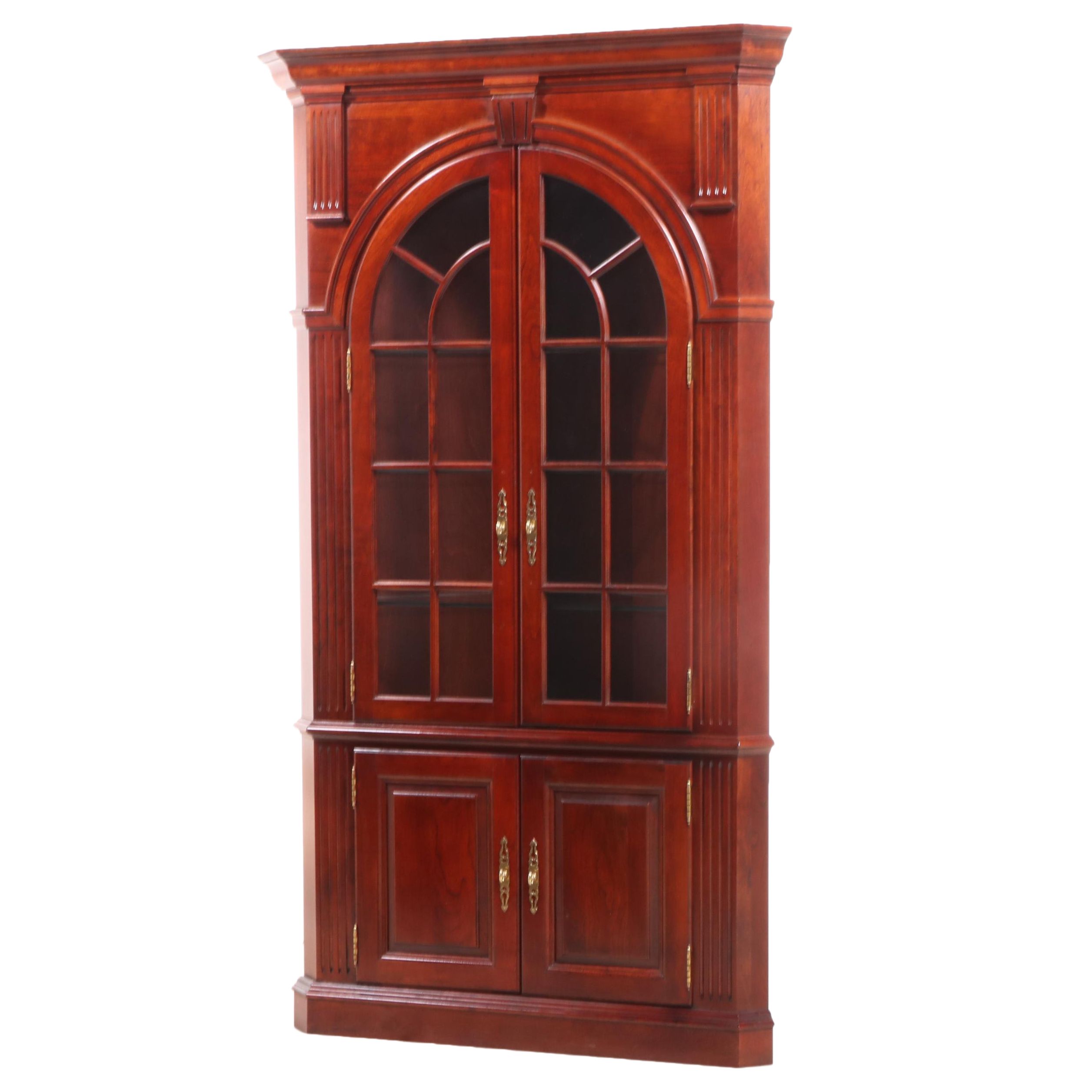 Pennsylvania House George III Style Cherry Corner Cabinet