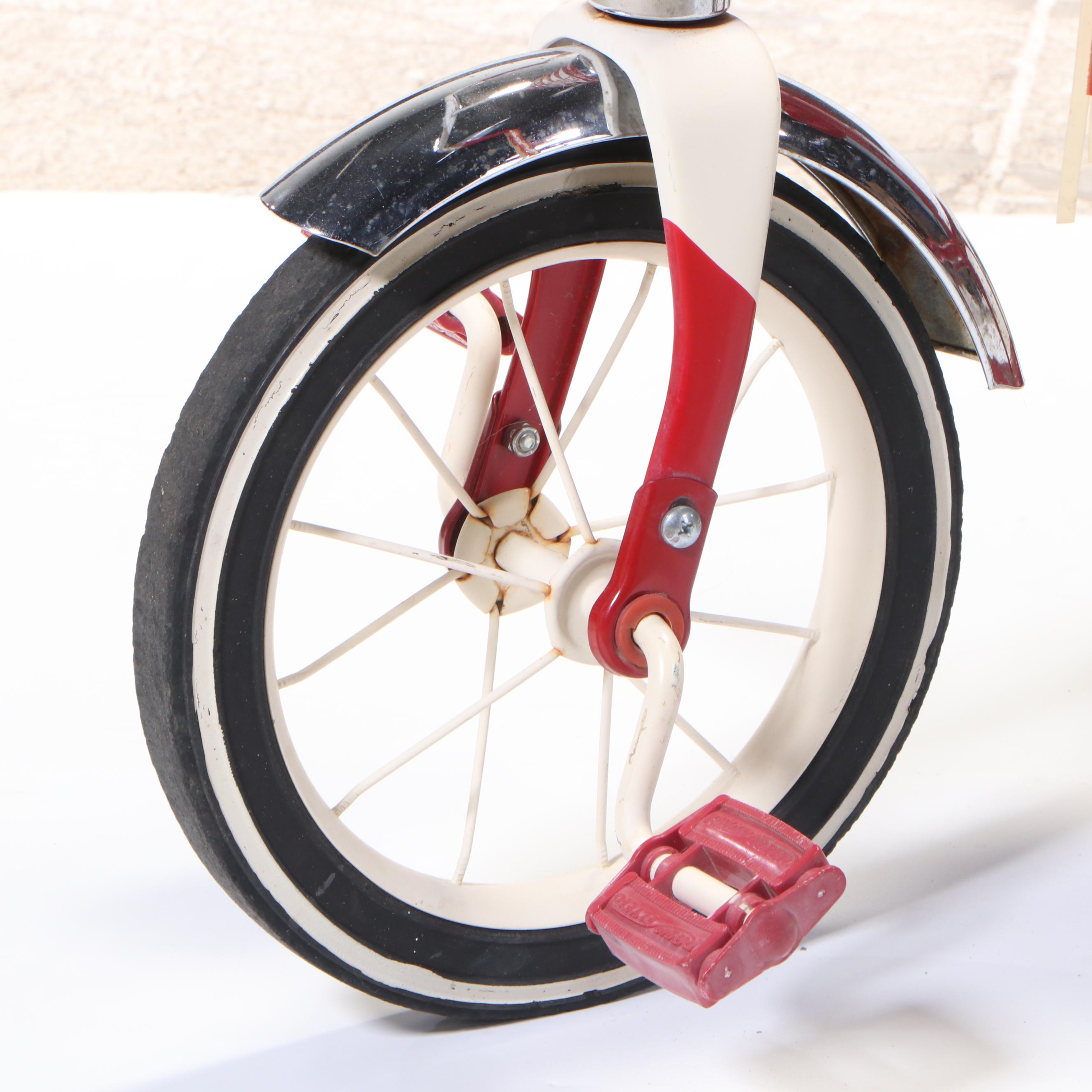 Radio Flyer "Retro Red" Painted and Chromed Steel Child's Tricycle