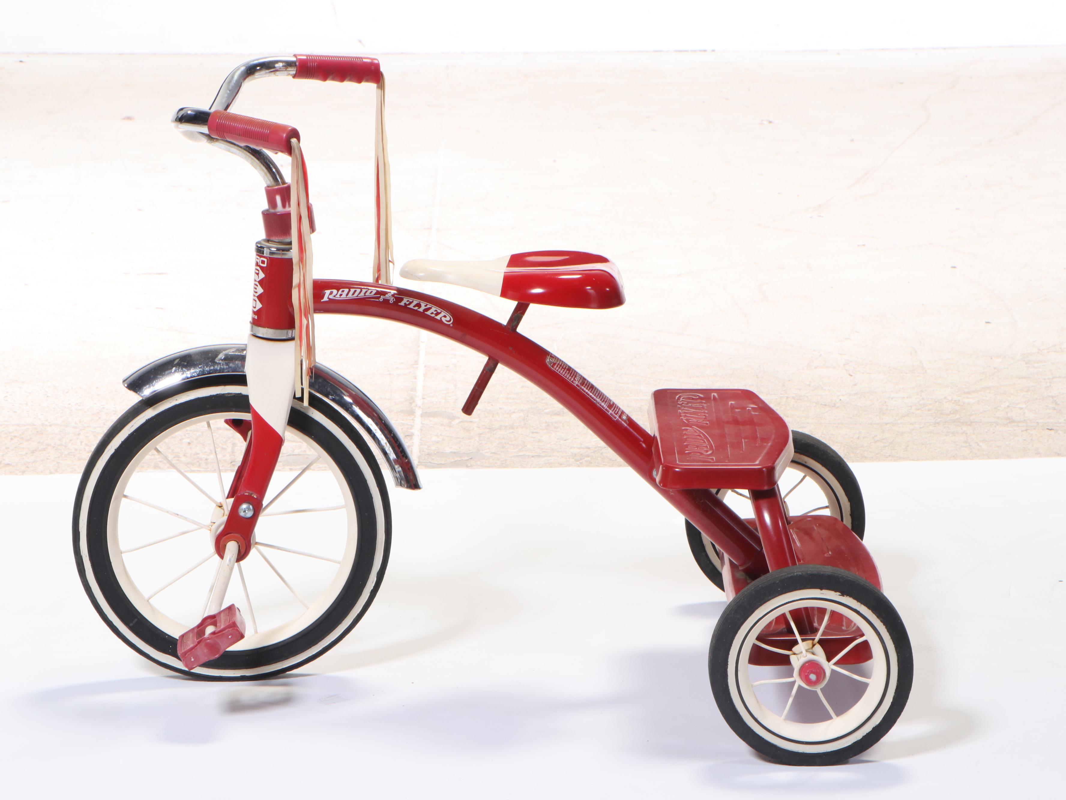 Radio Flyer "Retro Red" Painted and Chromed Steel Child's Tricycle