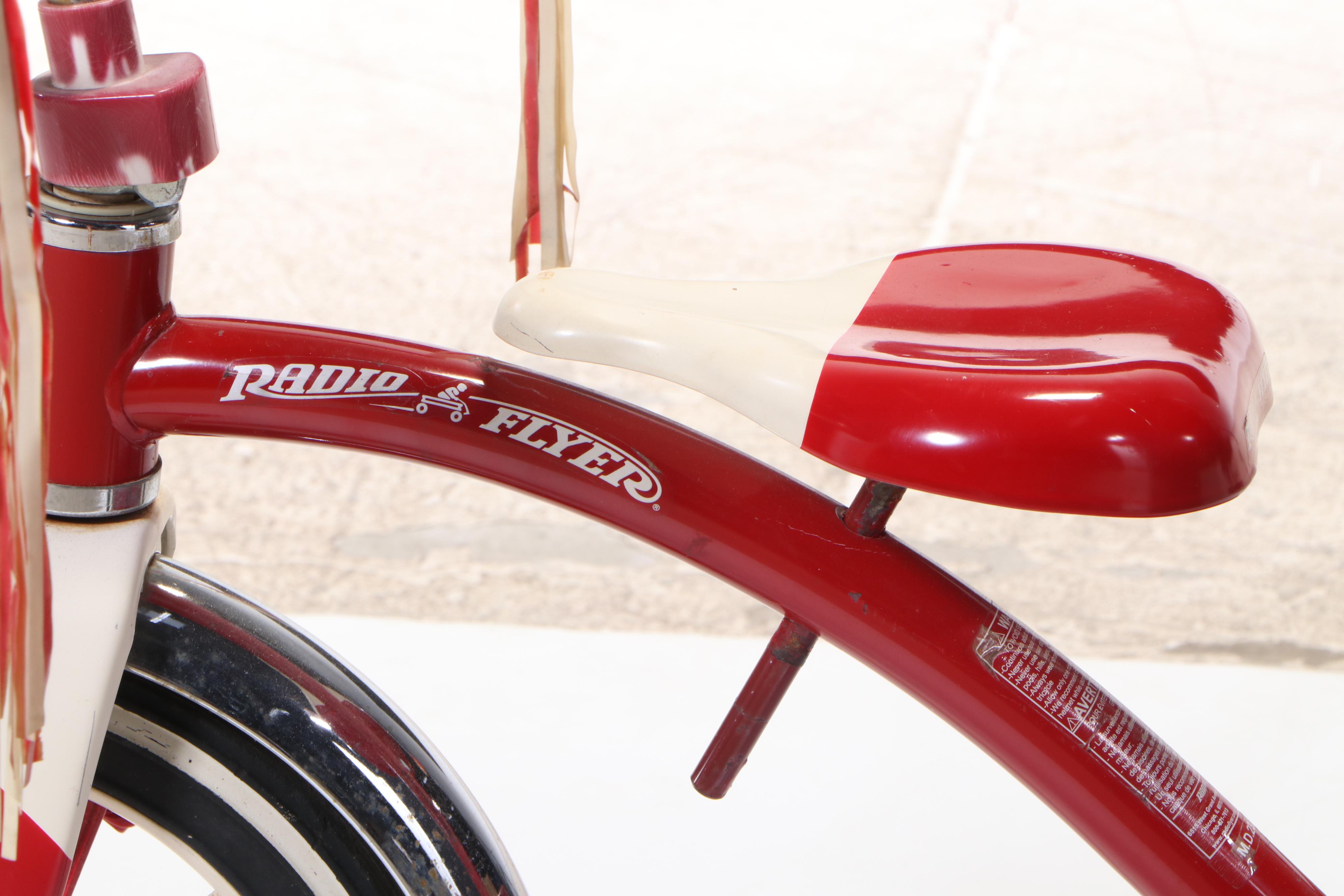 Radio Flyer "Retro Red" Painted and Chromed Steel Child's Tricycle
