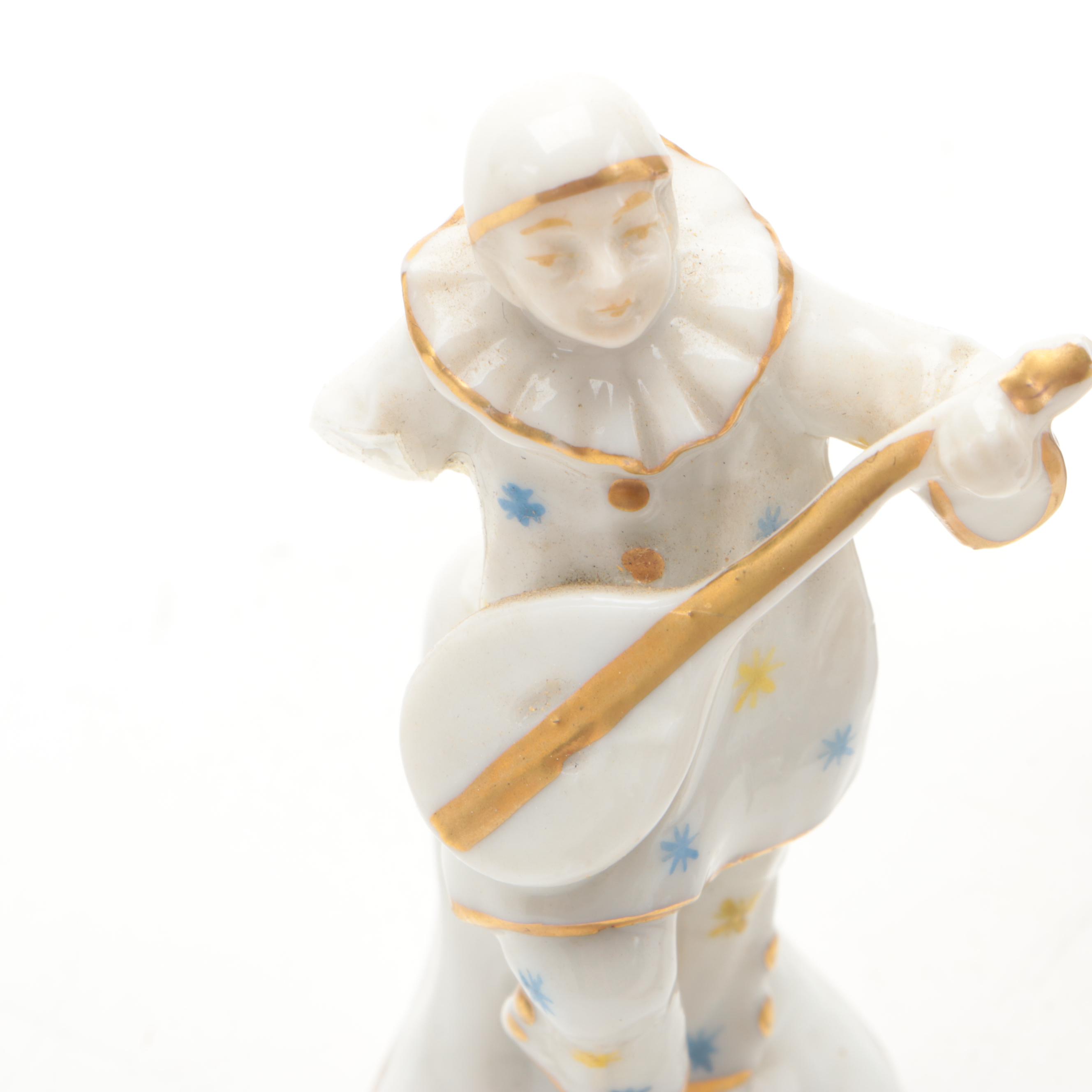 Von Schierholz Lamp Base with Other German and Japanese Figurines and Fonts