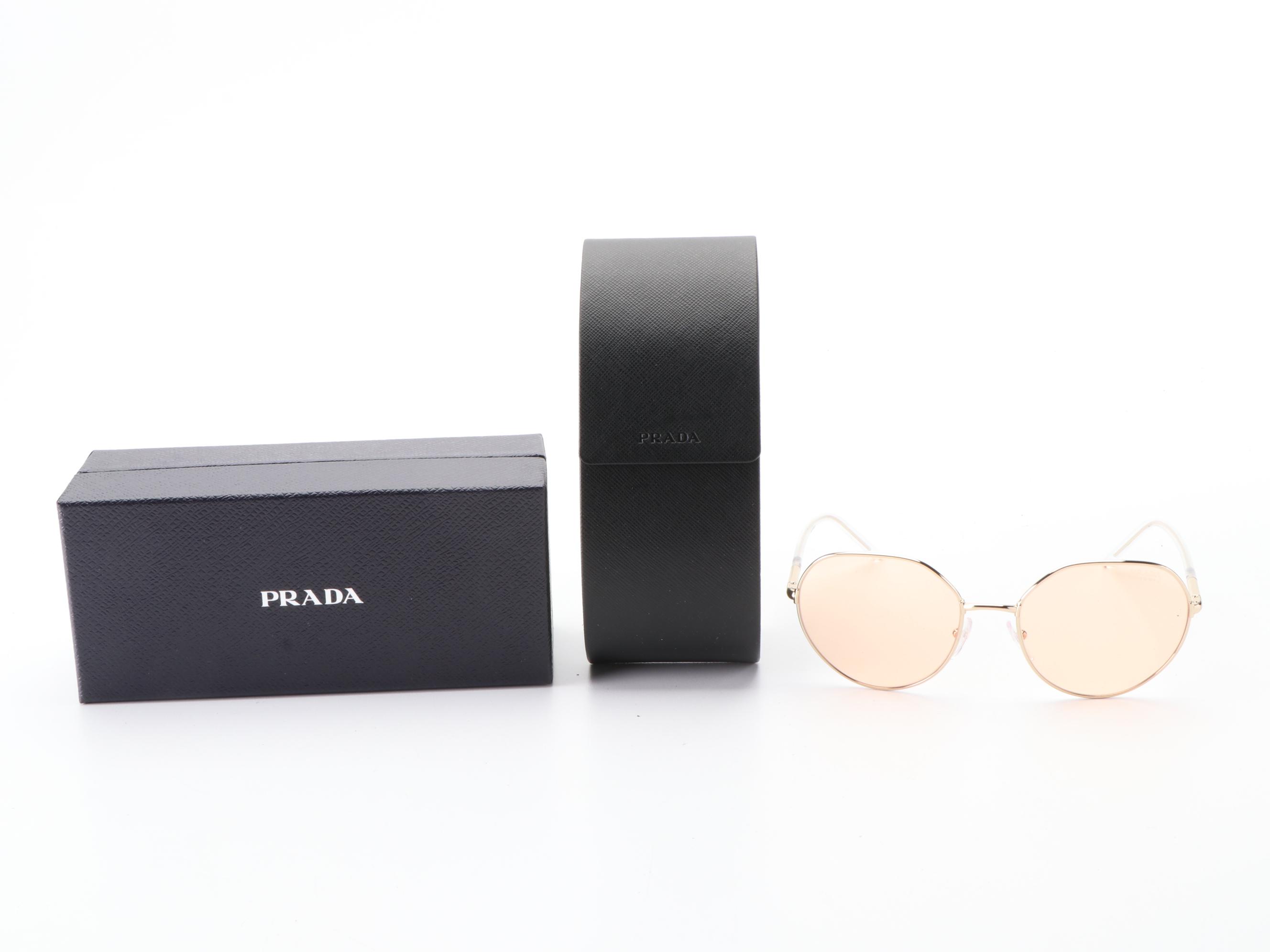Prada SPR65X Photochromic Lens Sunglasses with Case and Box