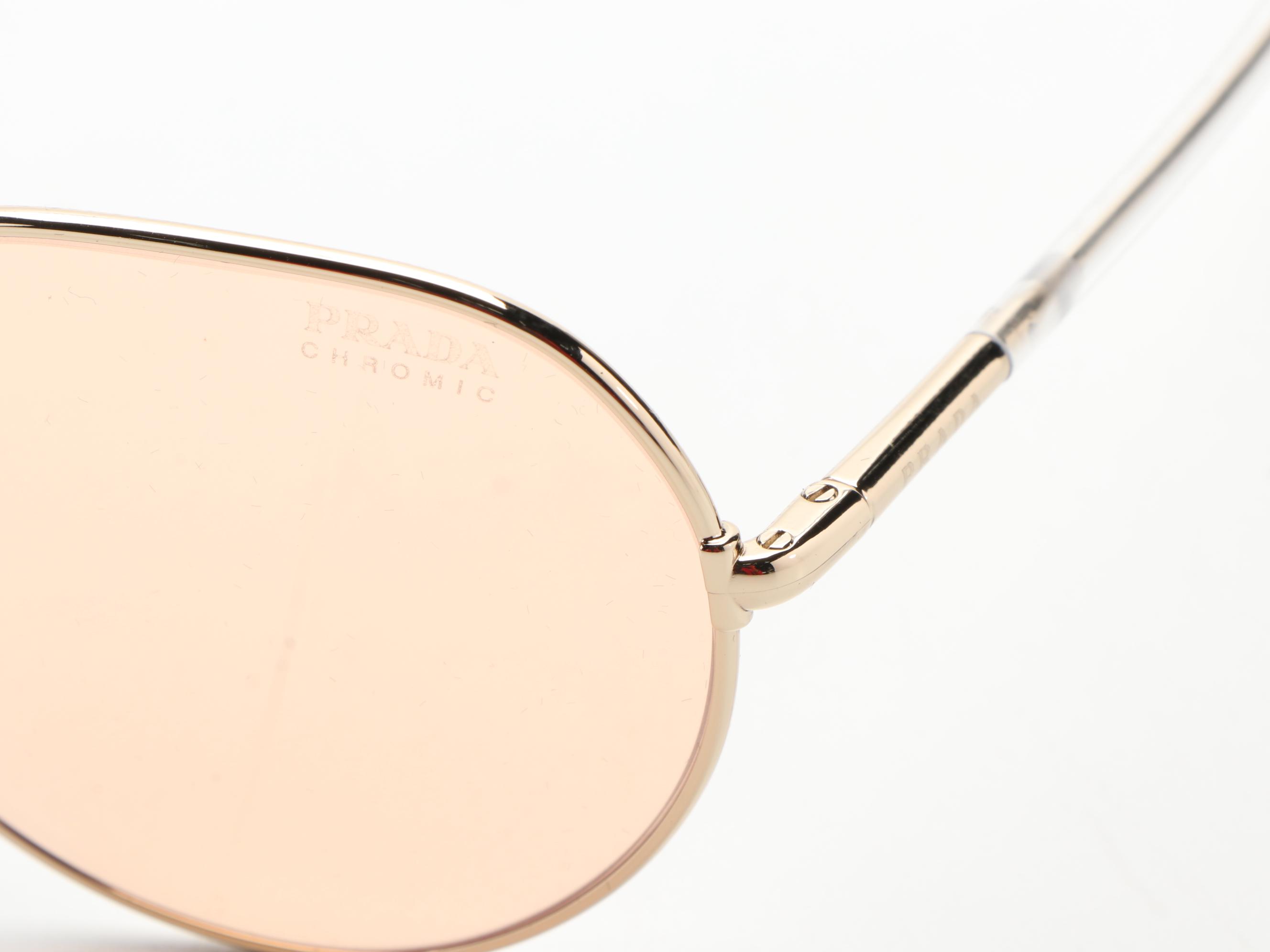 Prada SPR65X Photochromic Lens Sunglasses with Case and Box