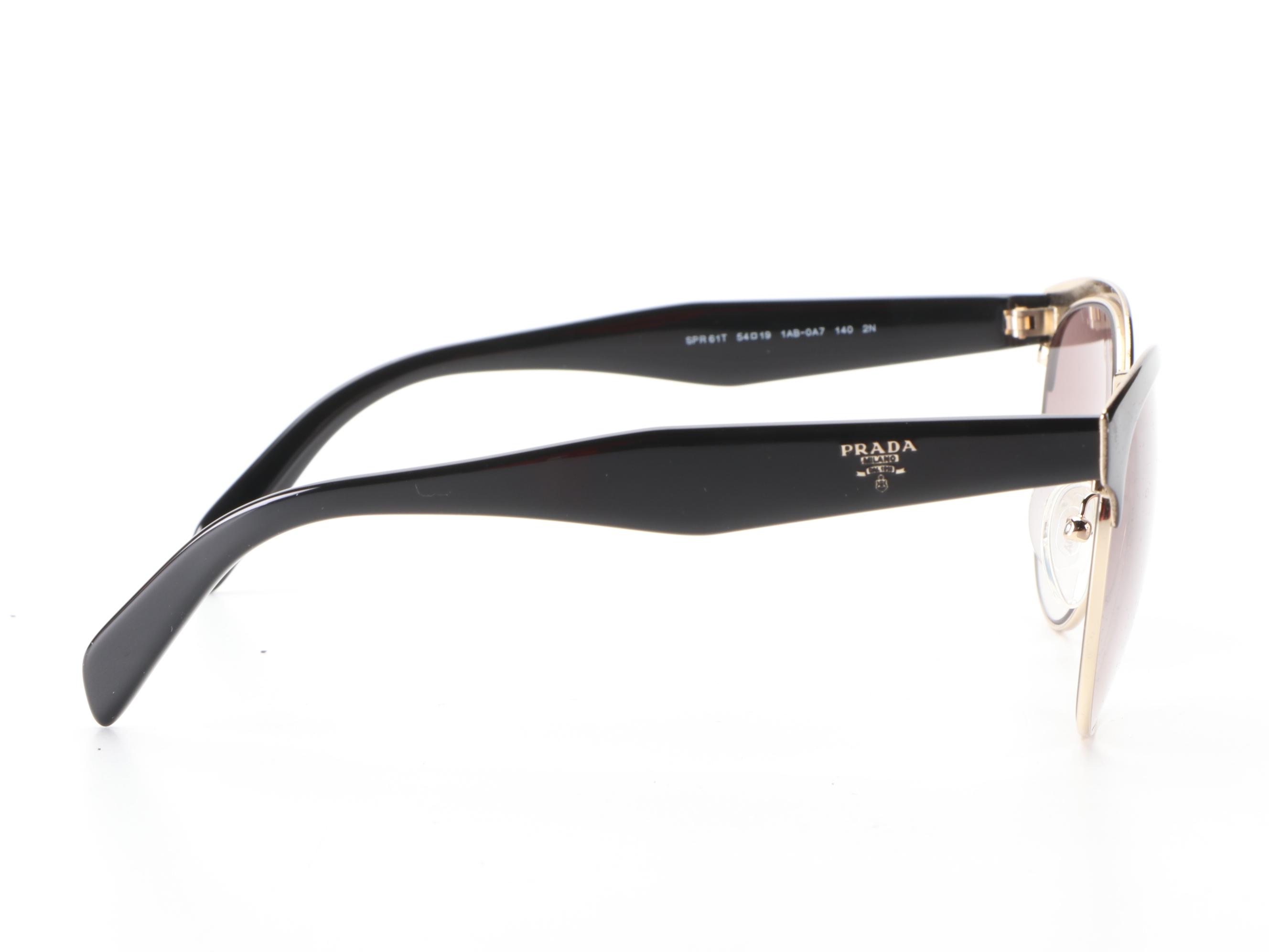 Prada SPR61T Browline Sunglasses with Case and Box