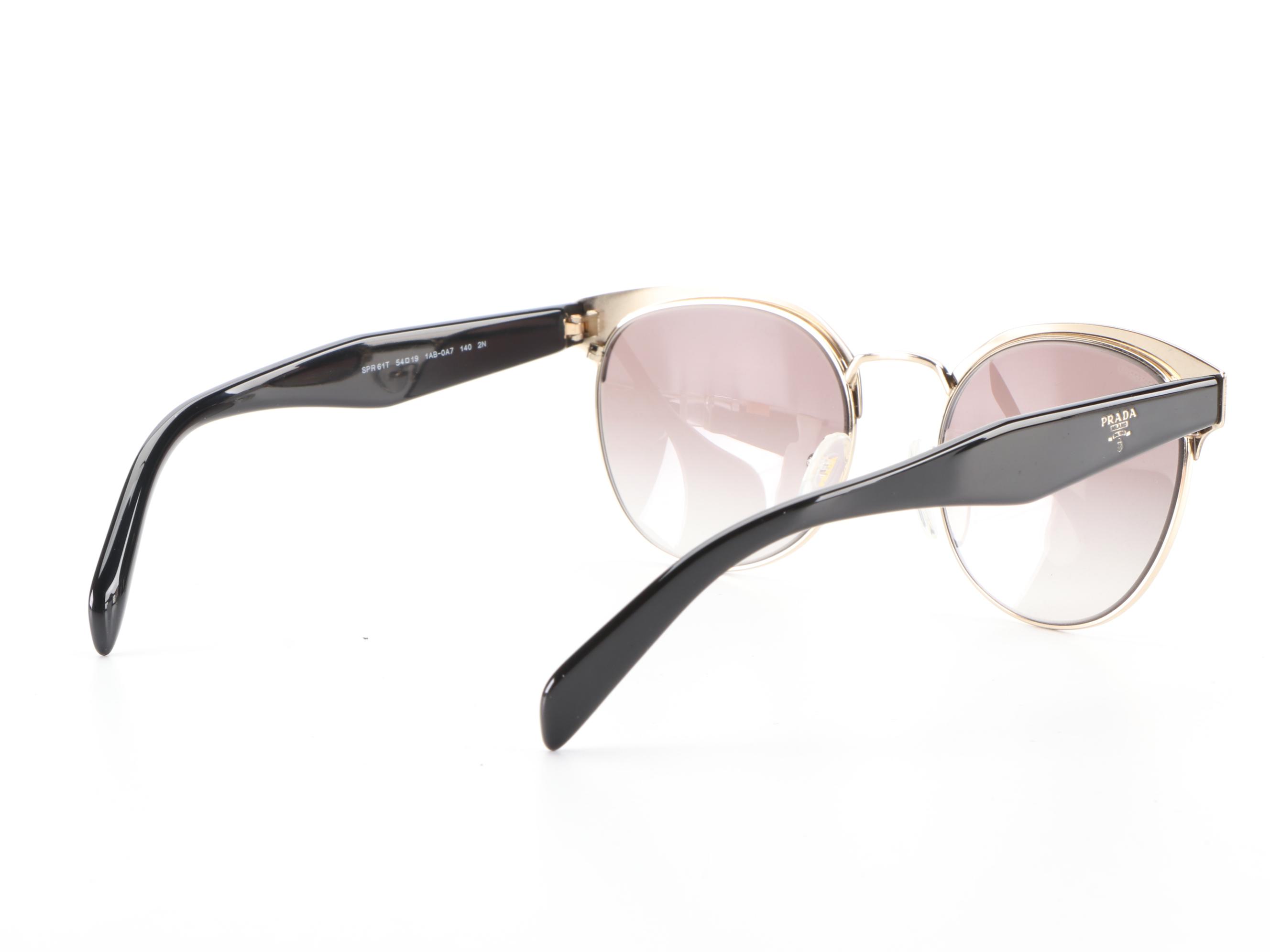 Prada SPR61T Browline Sunglasses with Case and Box