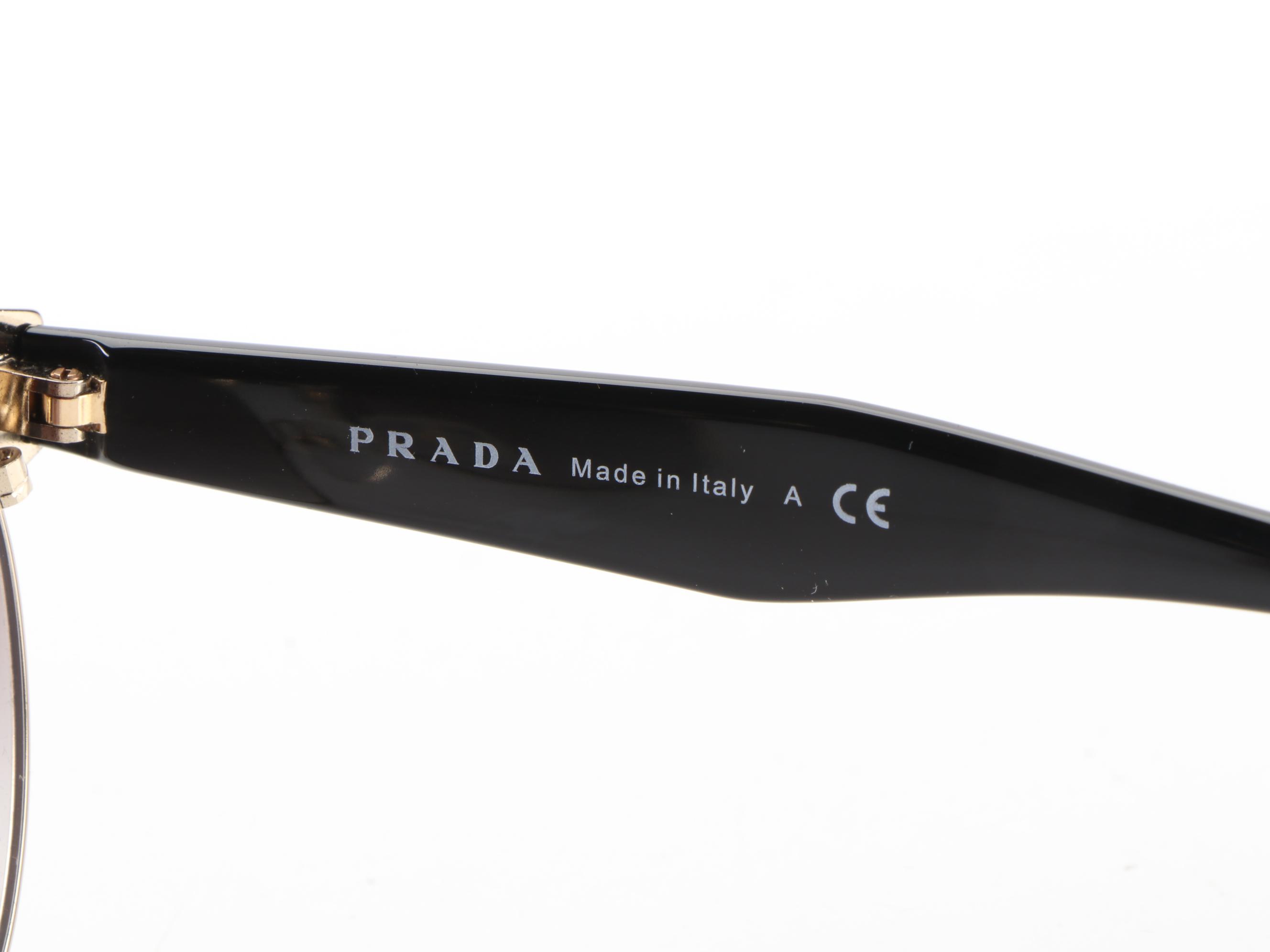 Prada SPR61T Browline Sunglasses with Case and Box