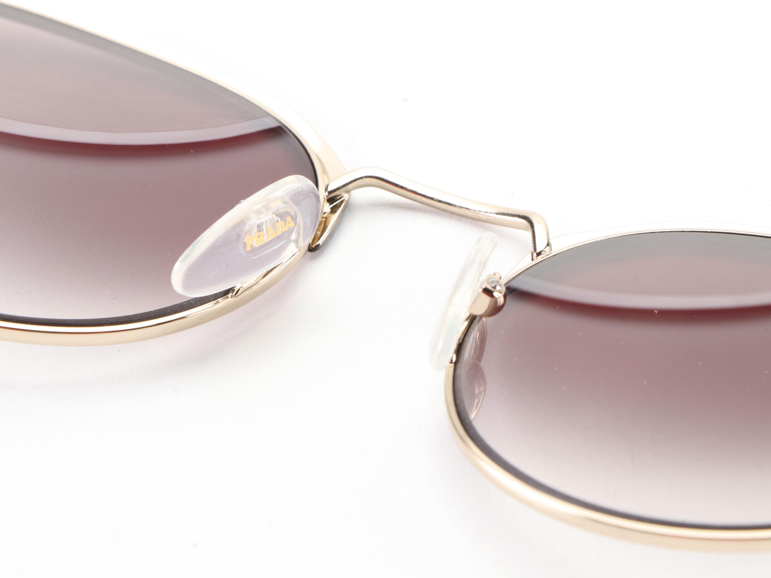 Prada SPR61T Browline Sunglasses with Case and Box